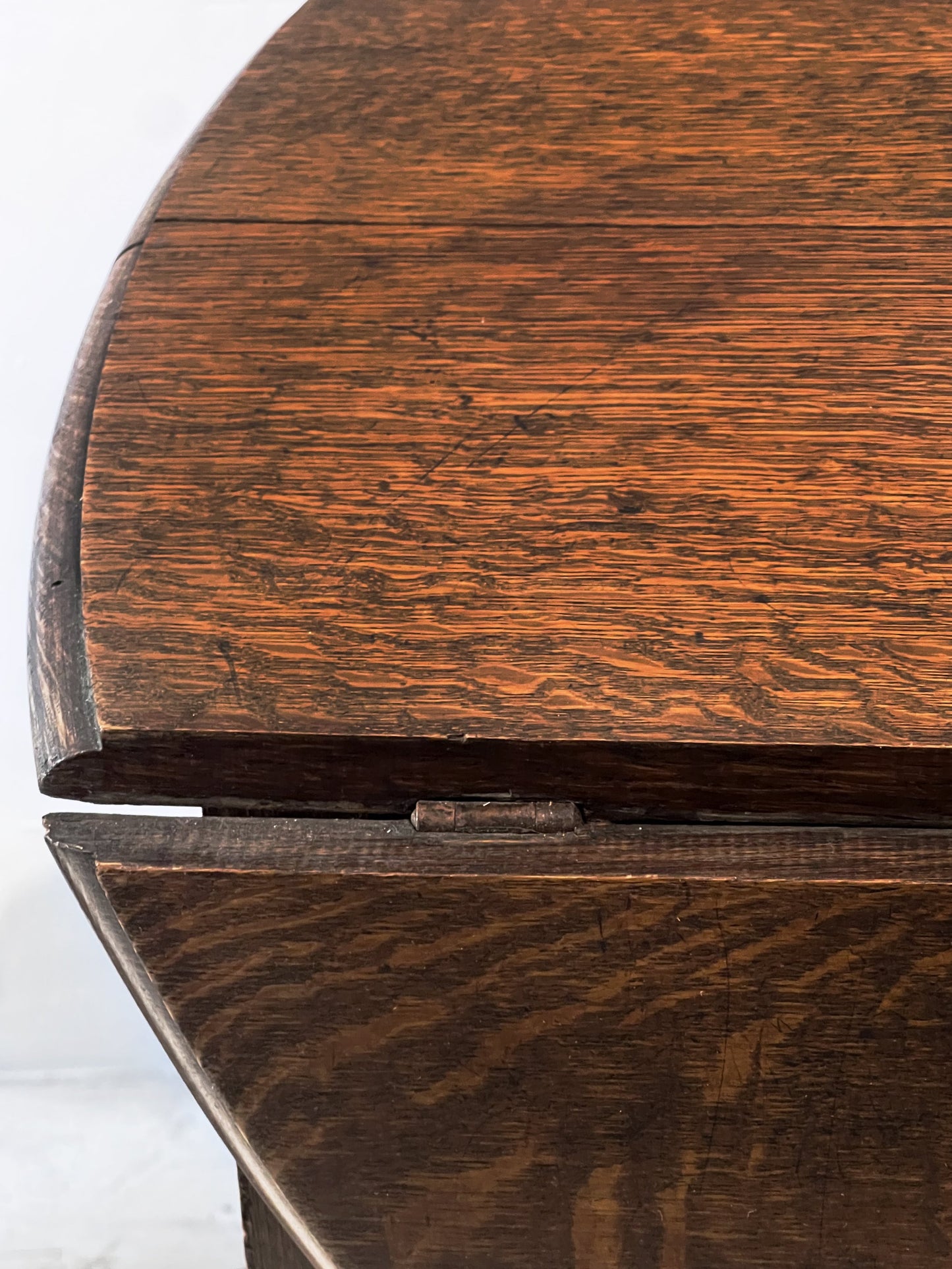 Antique Jacobean Style English Oak Drop Leaf Table