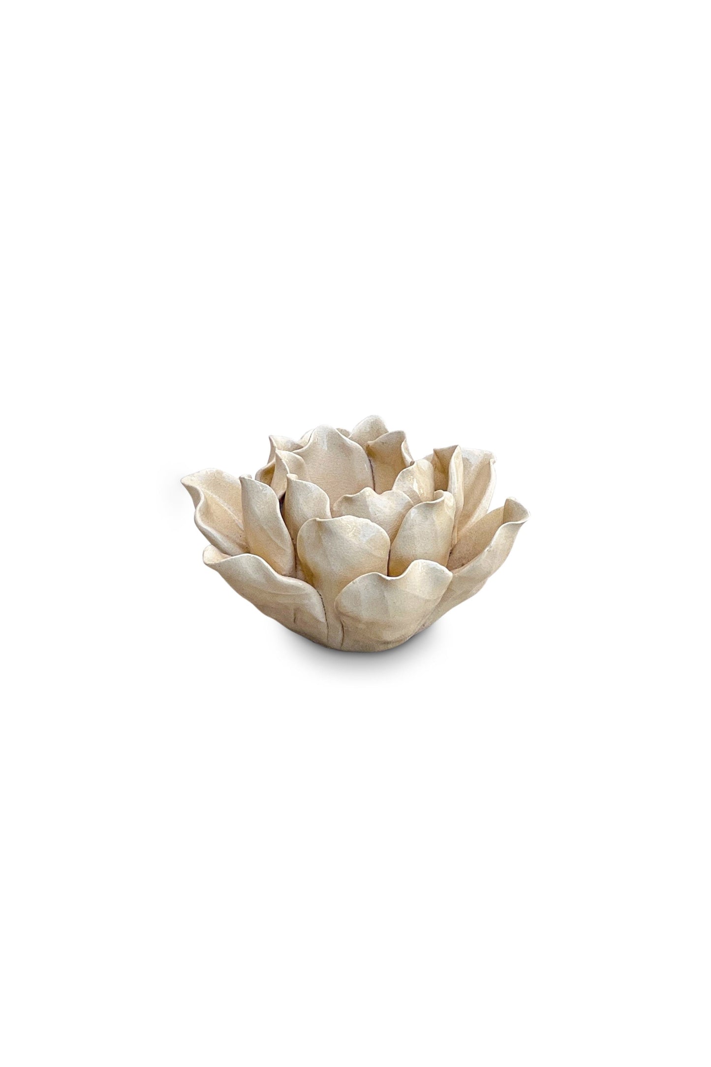 Porcelain Lotus Tea Light Holder