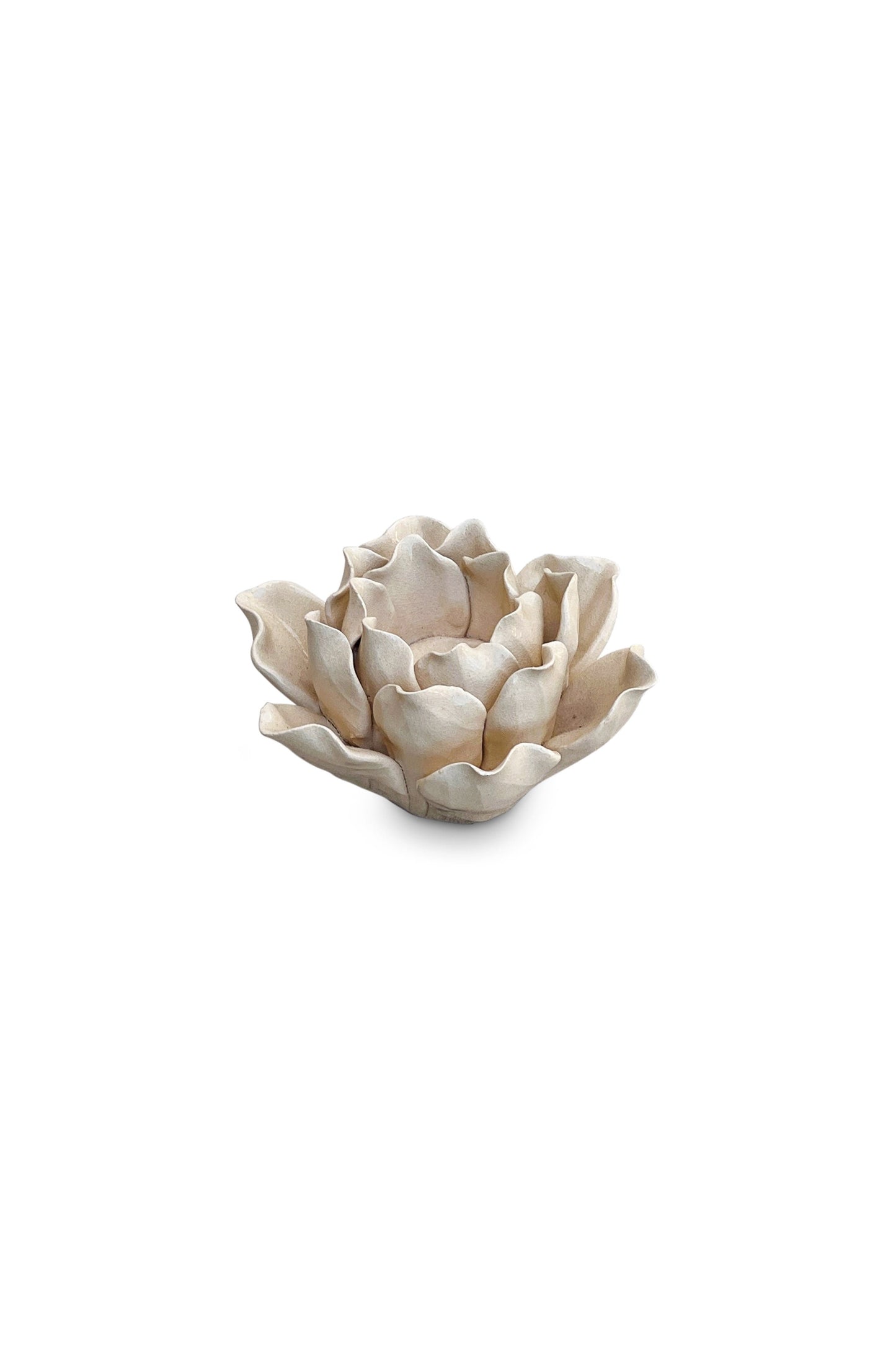 Porcelain Lotus Tea Light Holder