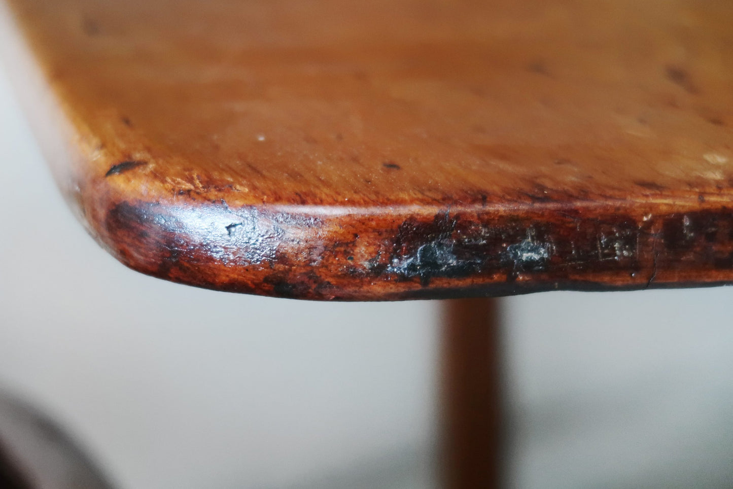 Antique Rustic Pine Dropleaf Cottage Dining Table