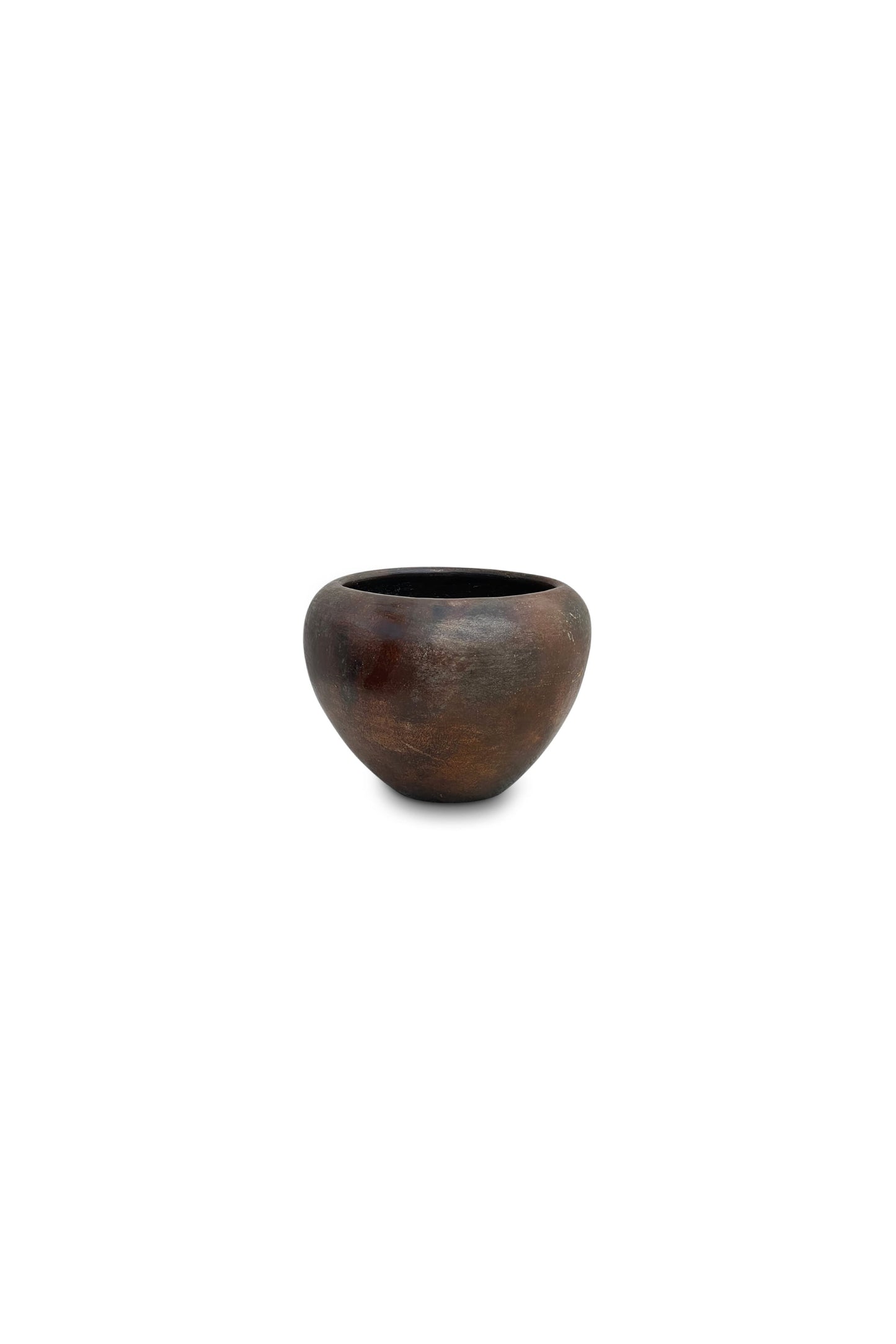 Small Vintage Dark Brown Clay Vase