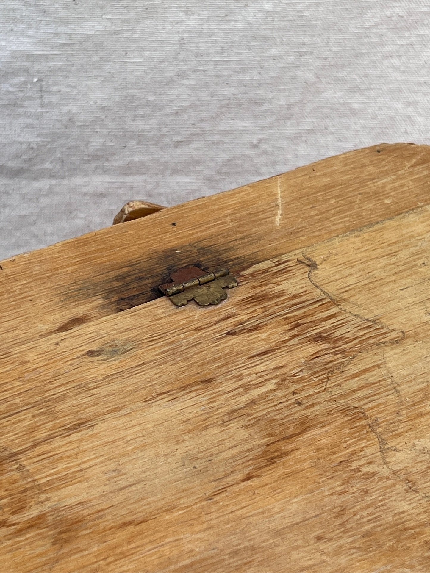 Vintage Splint Wood Picnic Basket