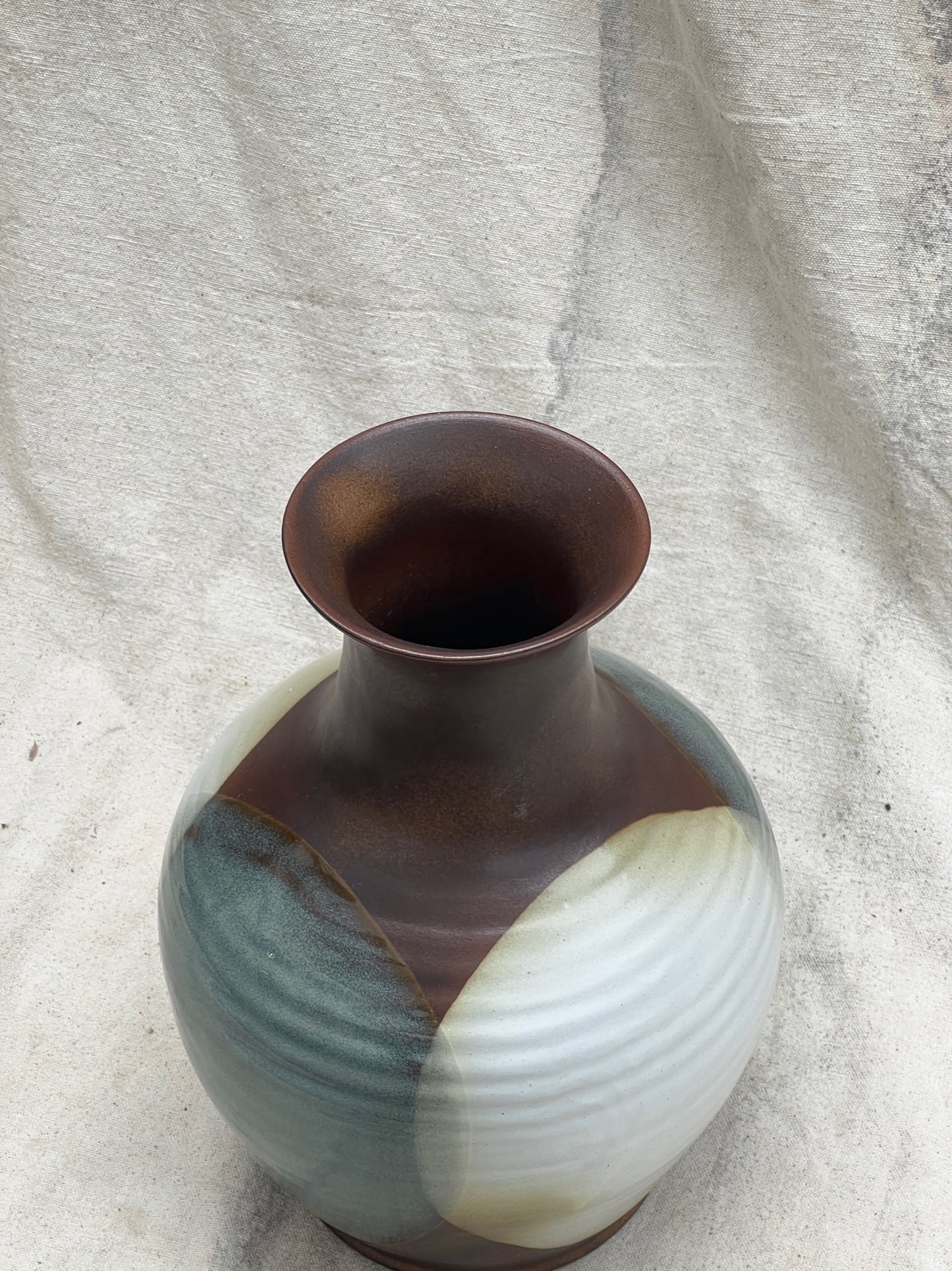Vintage Pottery Craft Ceramic Drip Glaze Vase