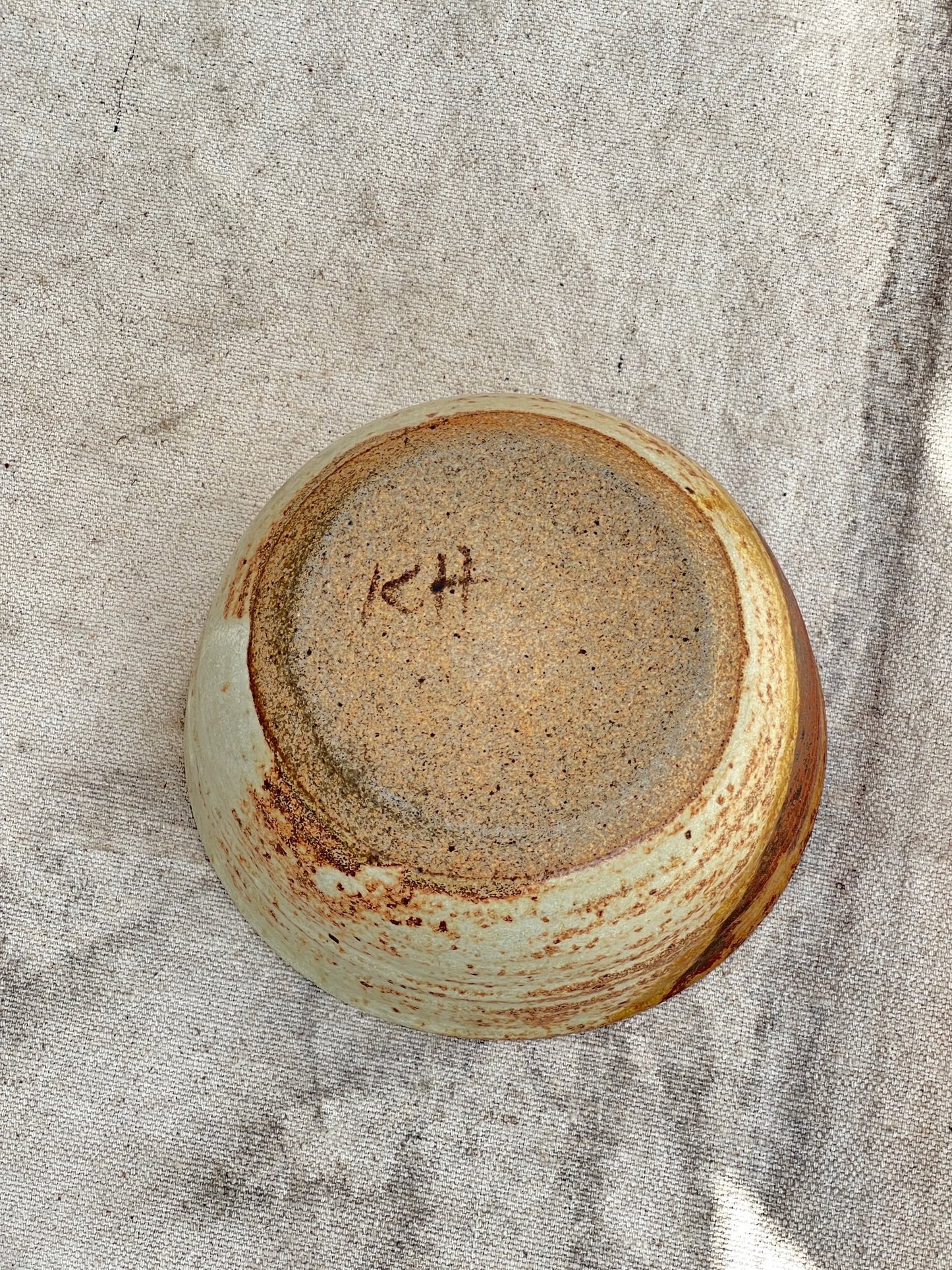 Vintage Rust Color Ceramic Bowl (Signed)
