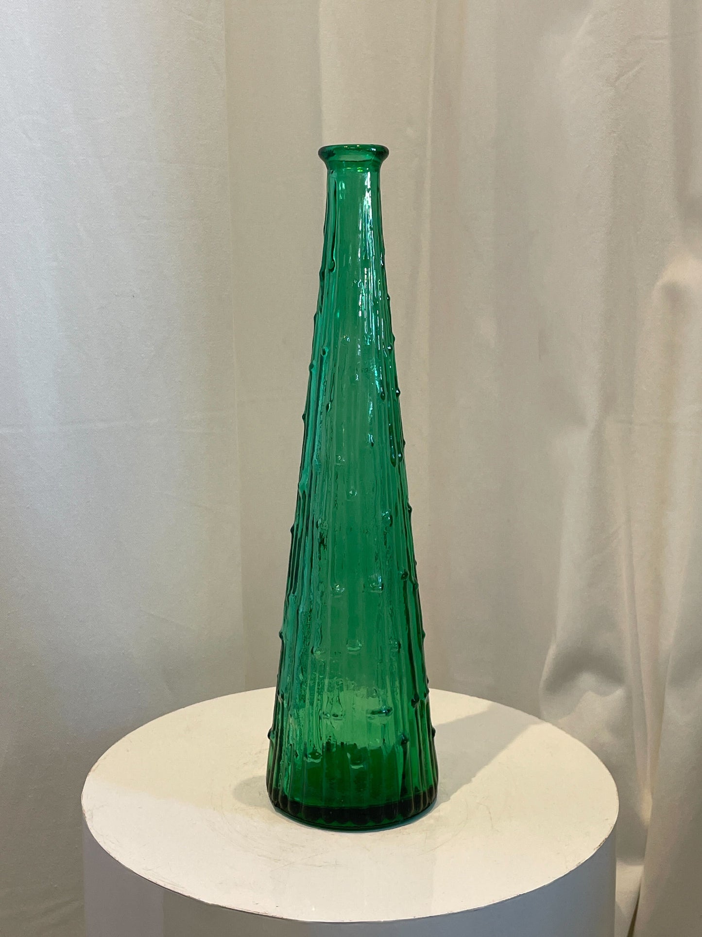 Mid-Century Empoli Green Genie Bottle Decanter Vase – Italy
