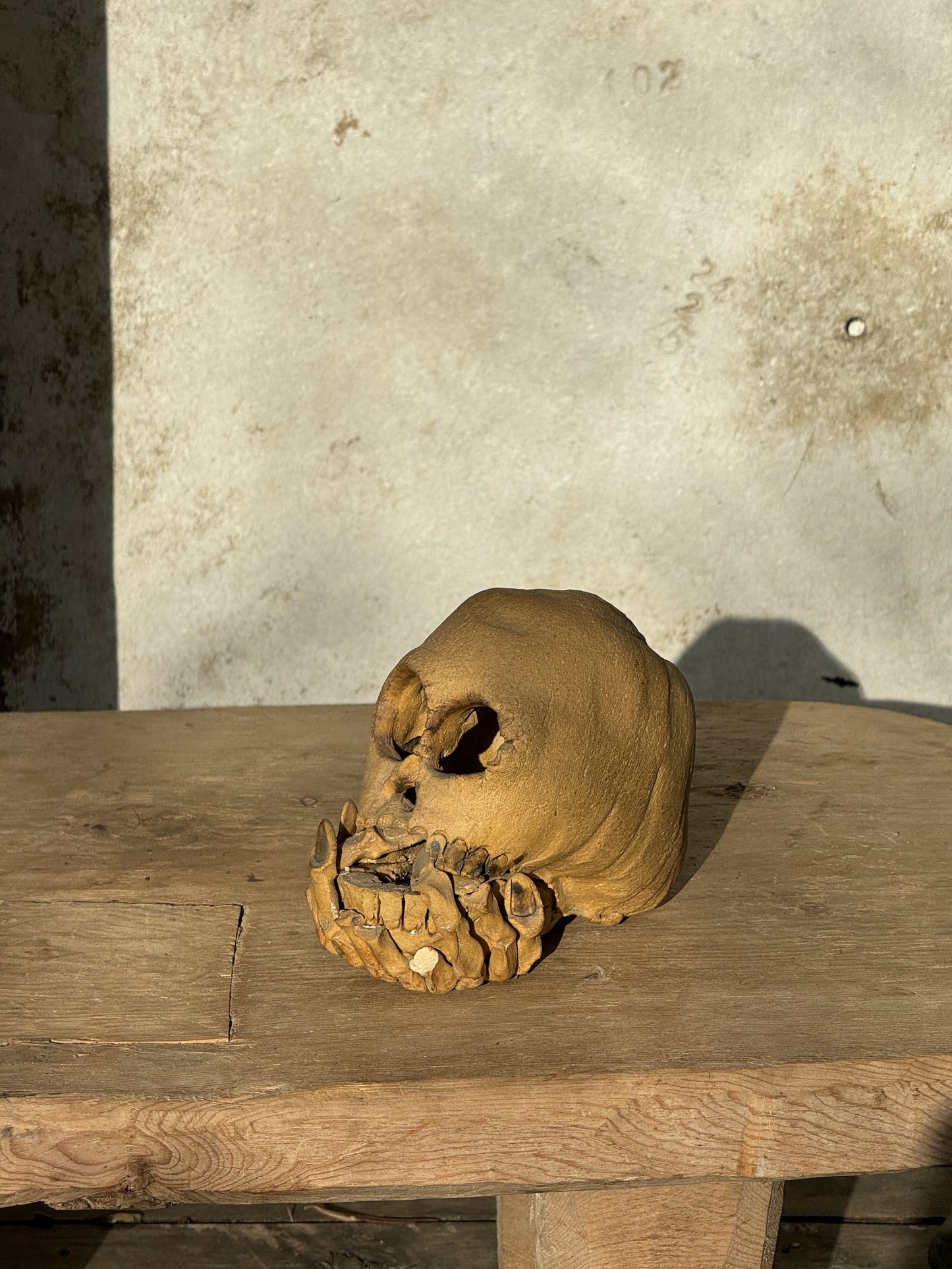 Ceramic skull - Candle holder