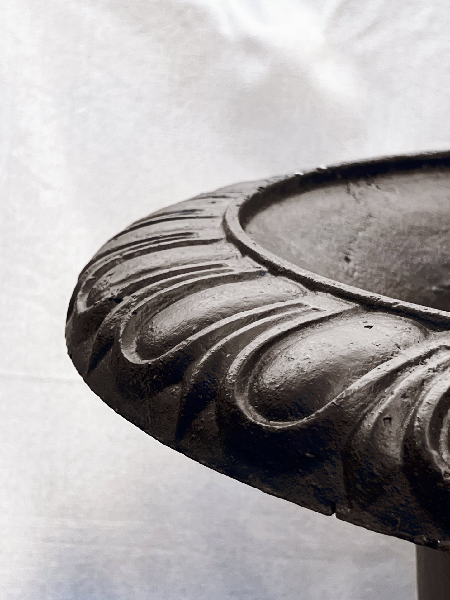Pair of 29" French Cast Iron Urn Black Planters