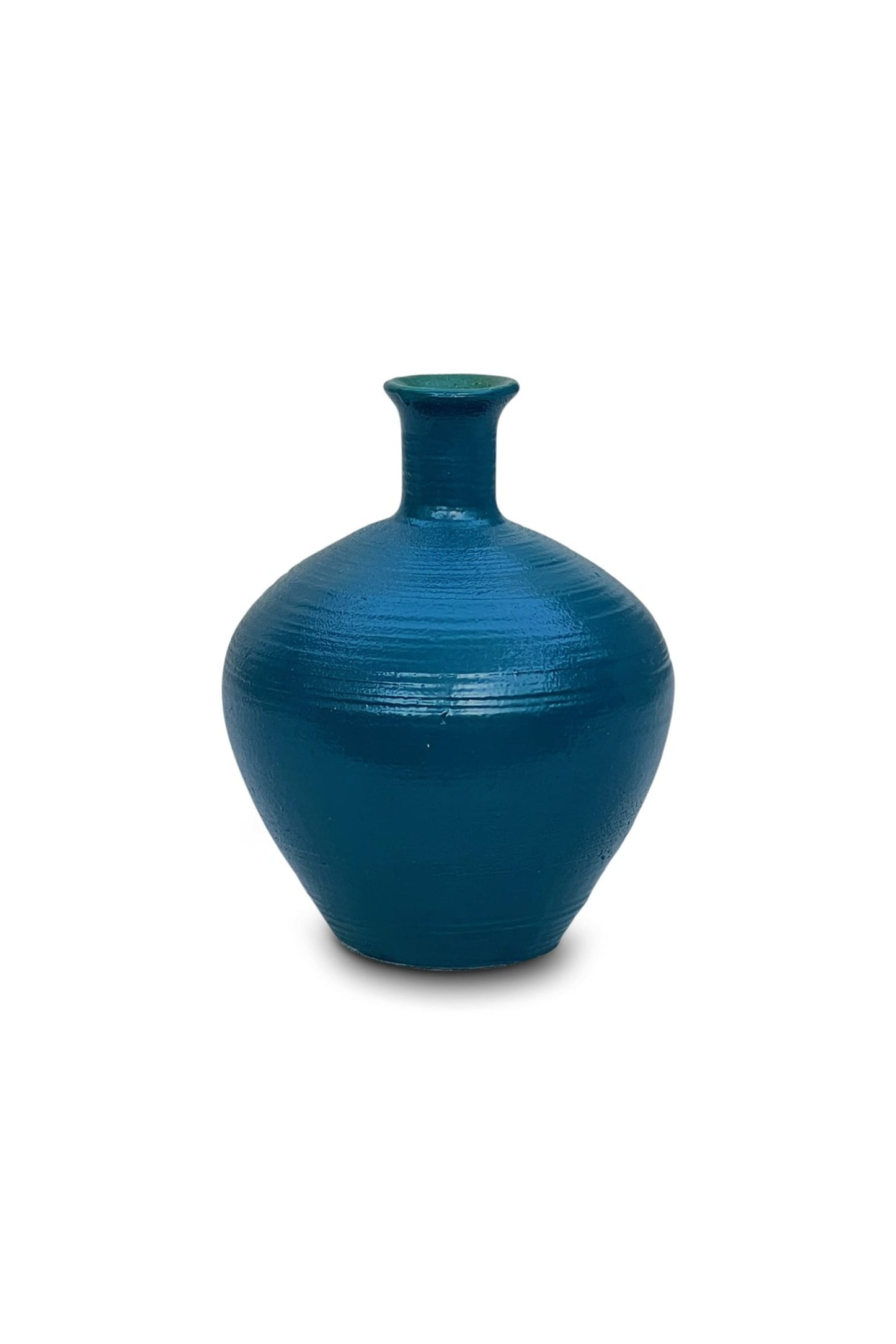 VINTAGE BLUE STONEWARE VASE
