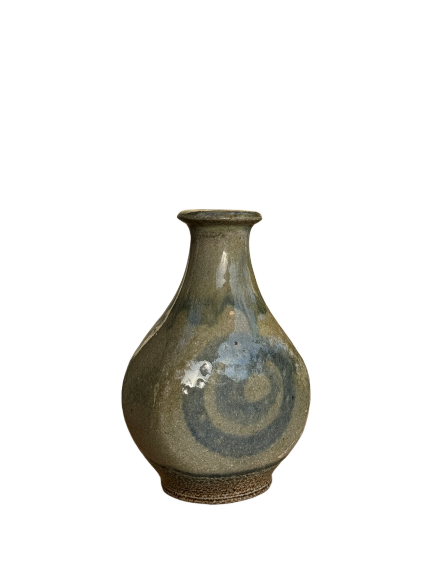 Vintage Glazed Spiral Studio Art Pottery Vase