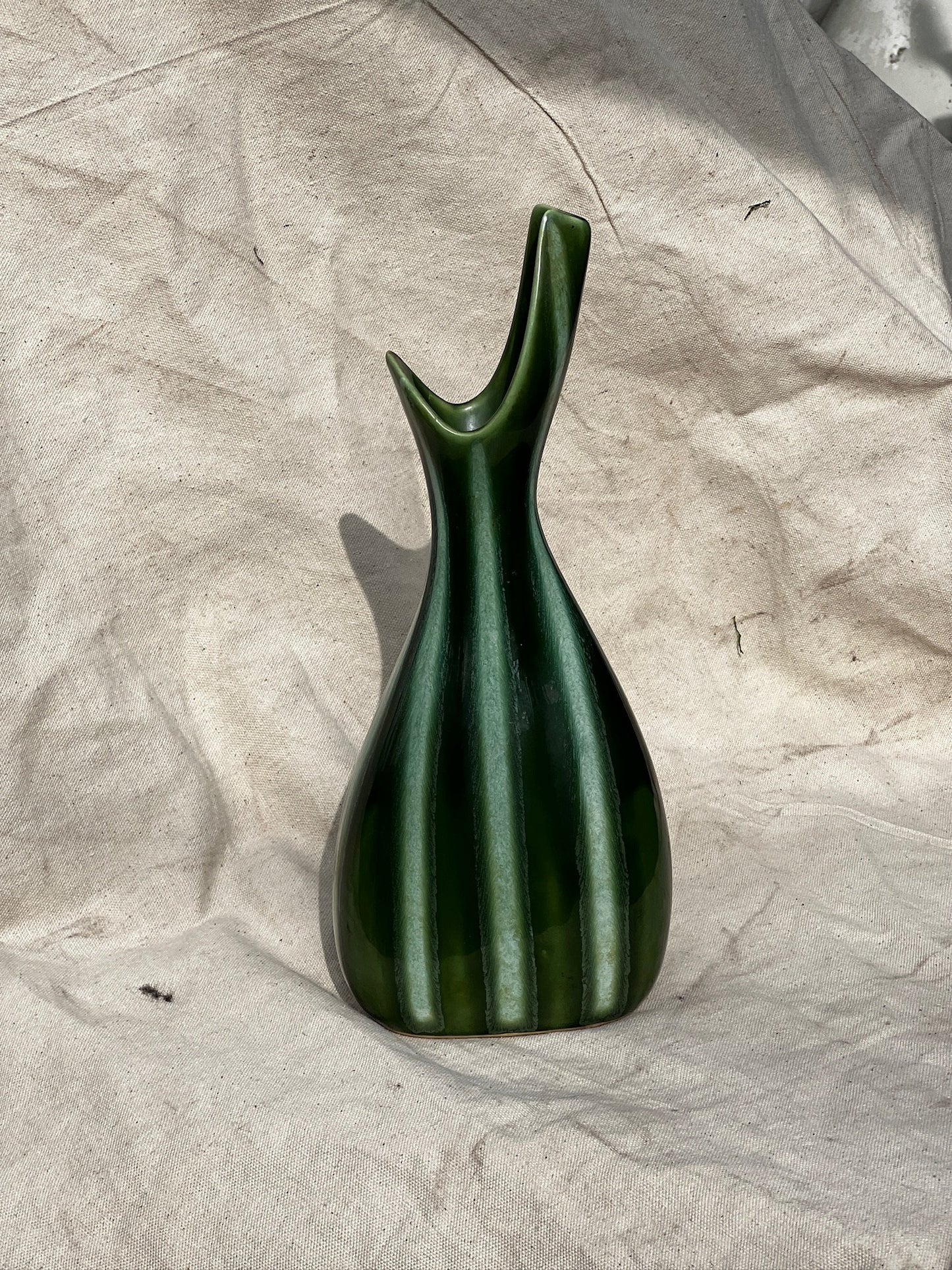 Vintage Hull Art Pottery # 54 - Continental Line Vase Evergreen color