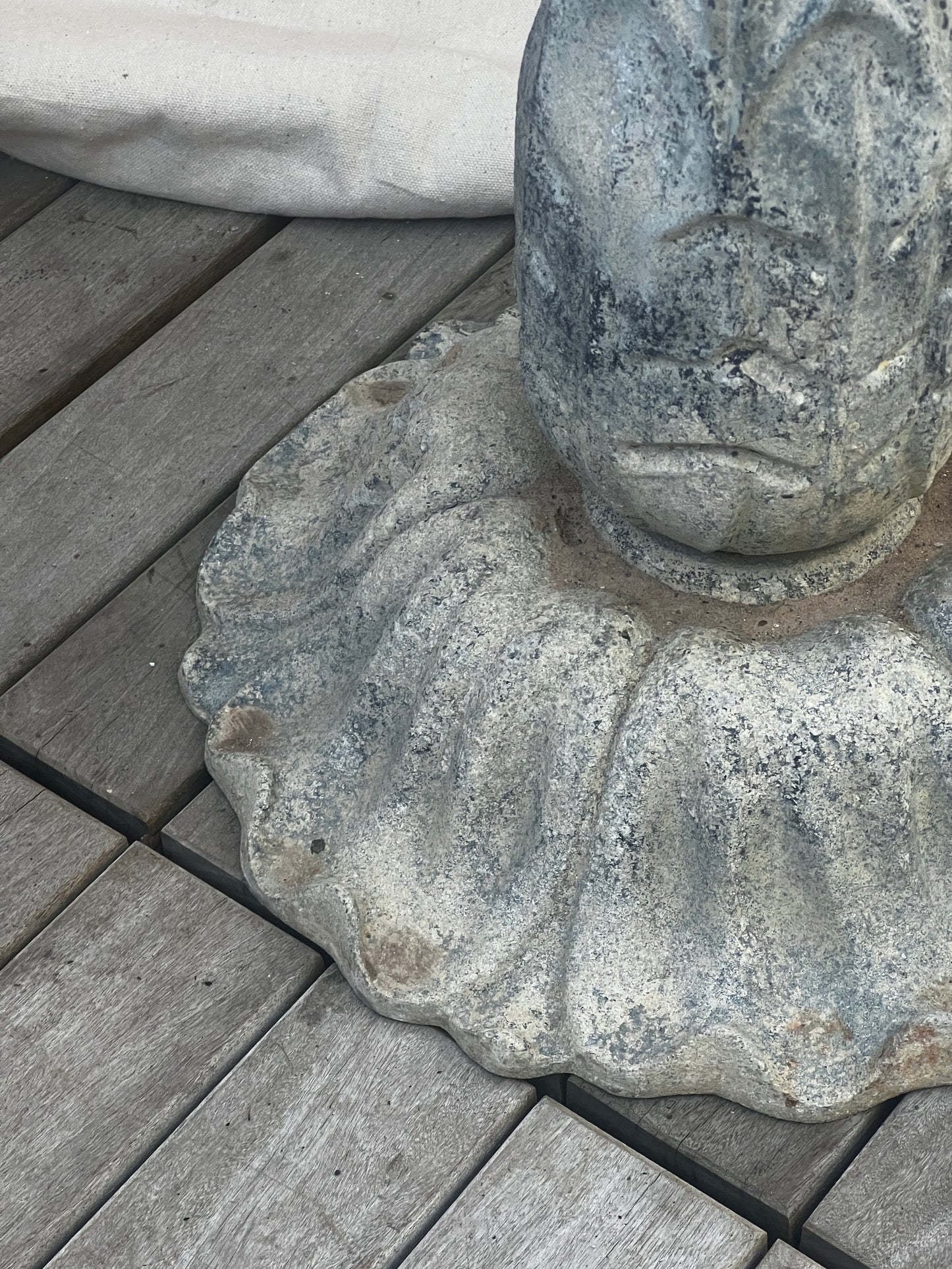 Vintage Verdigris Copper Lily Pad & Frog Fountain