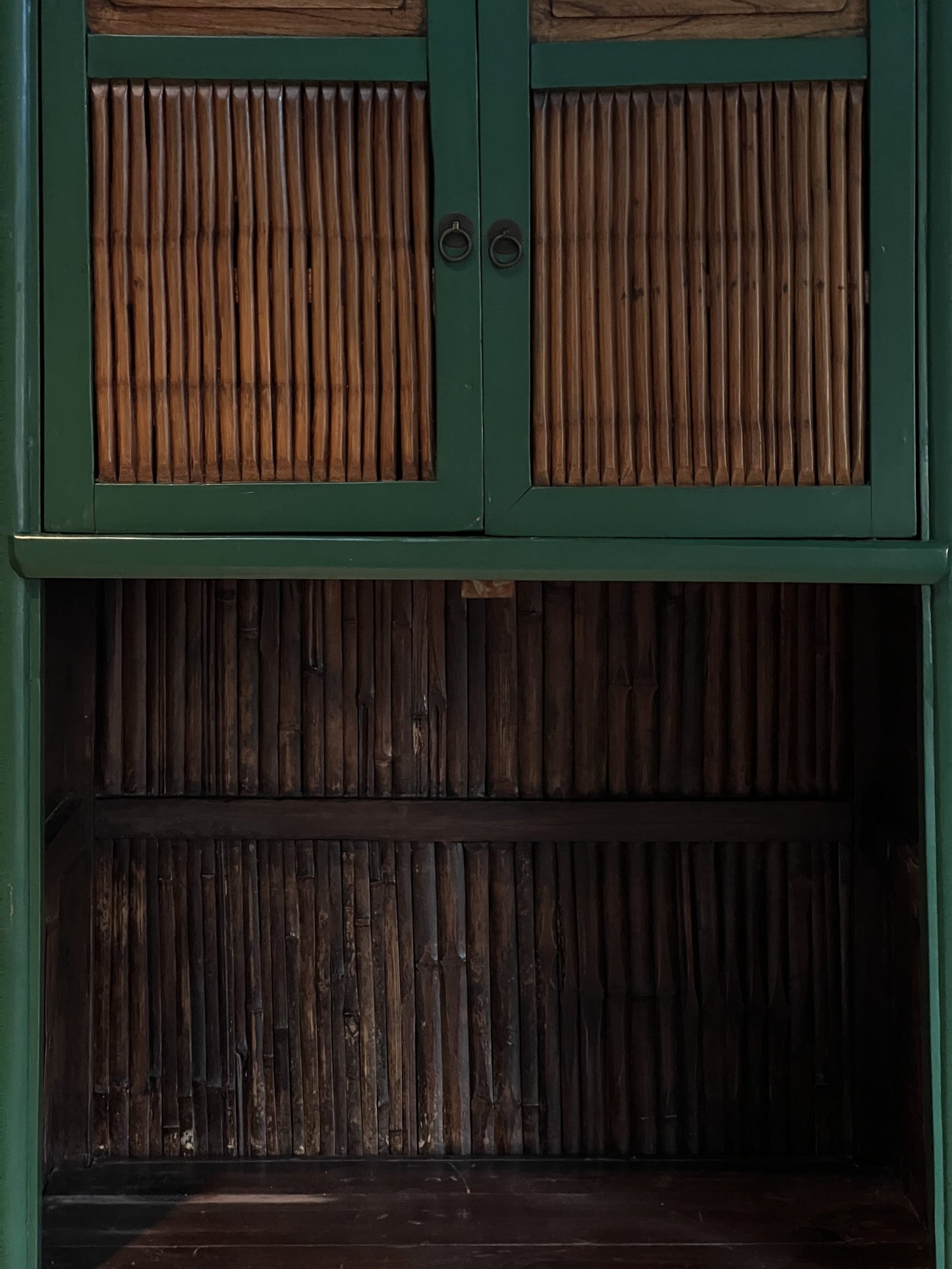 Three-Tiered Chinese Bamboo Cabinet