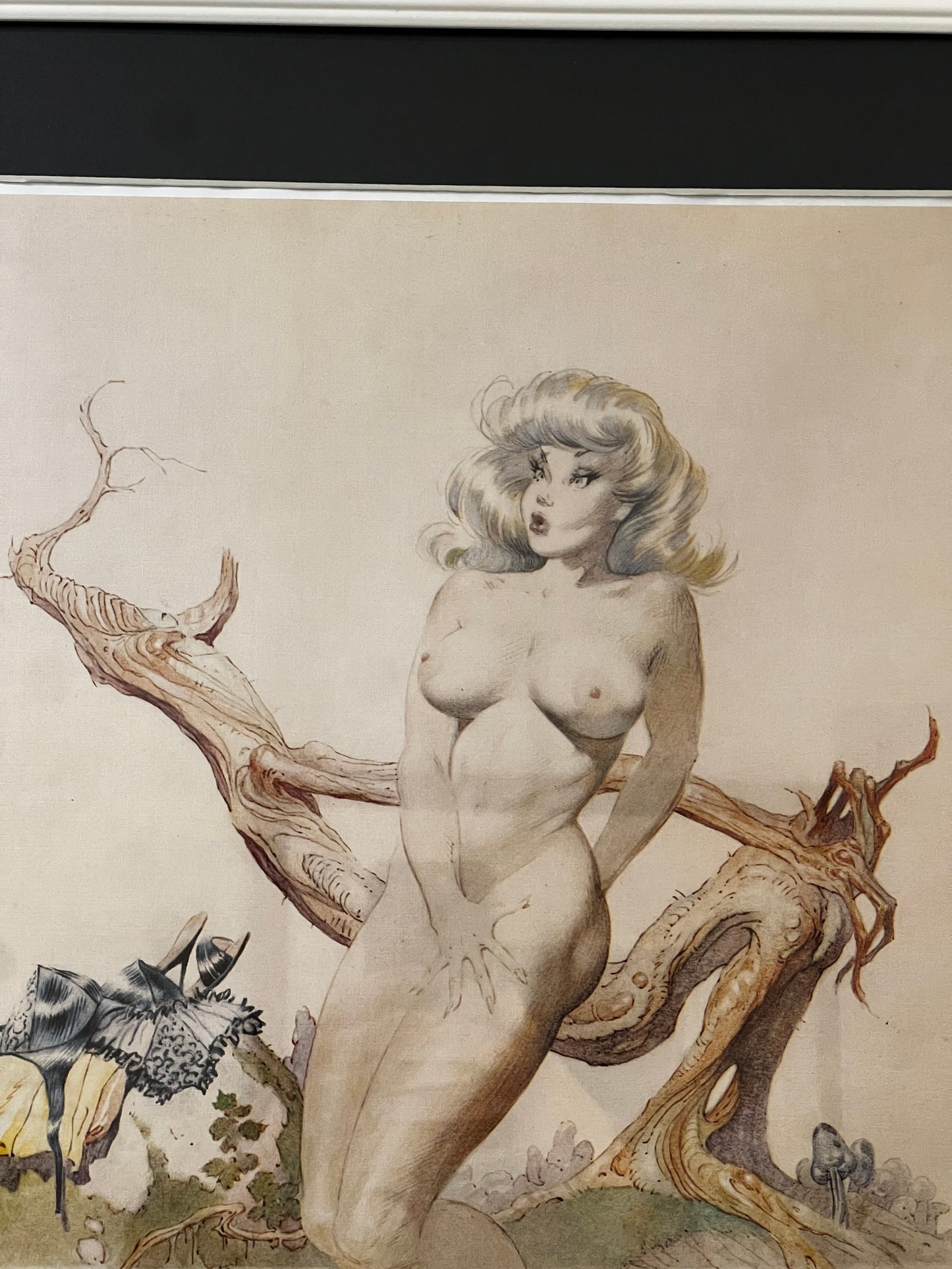 Bathing Girl Print by Frank Frazetta (Vintage)