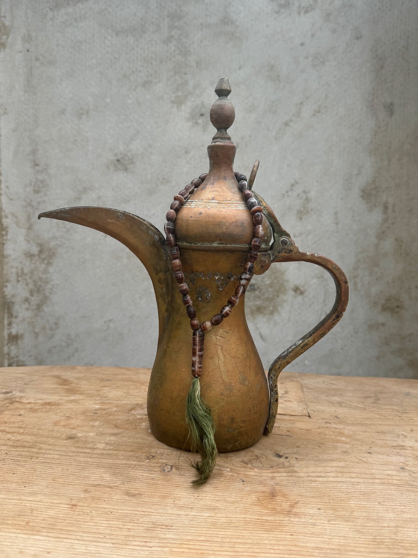 19th Century Dallah Arabic Brass Coffee Pot