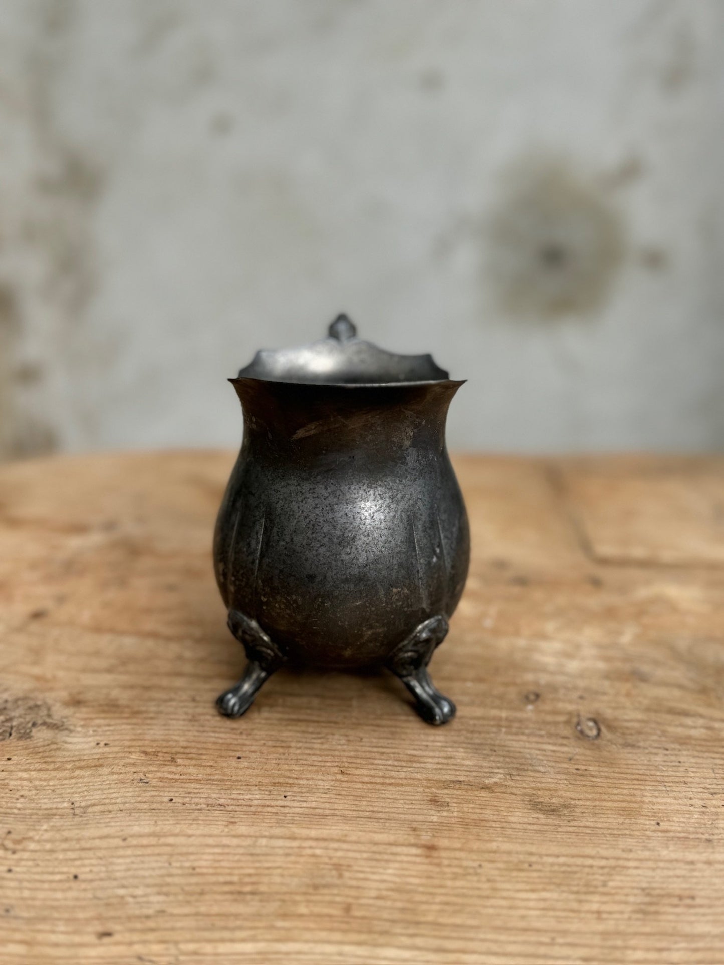 Vintage Silver-Plated Footed Creamer with Handle