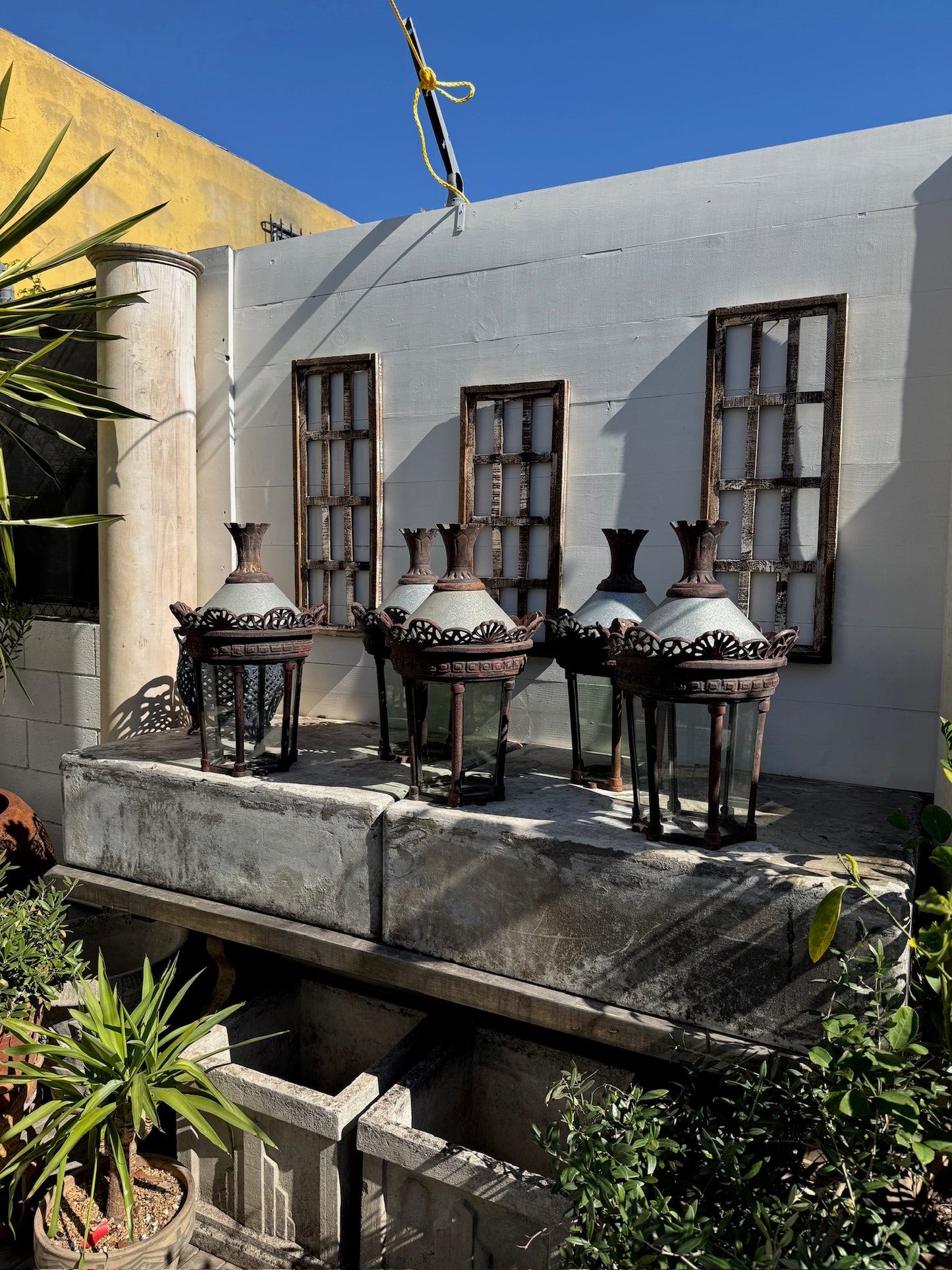 Antique Cast Metal Street Lantern Fixtures – Pallet of 11 Vintage Ornate Outdoor Lights