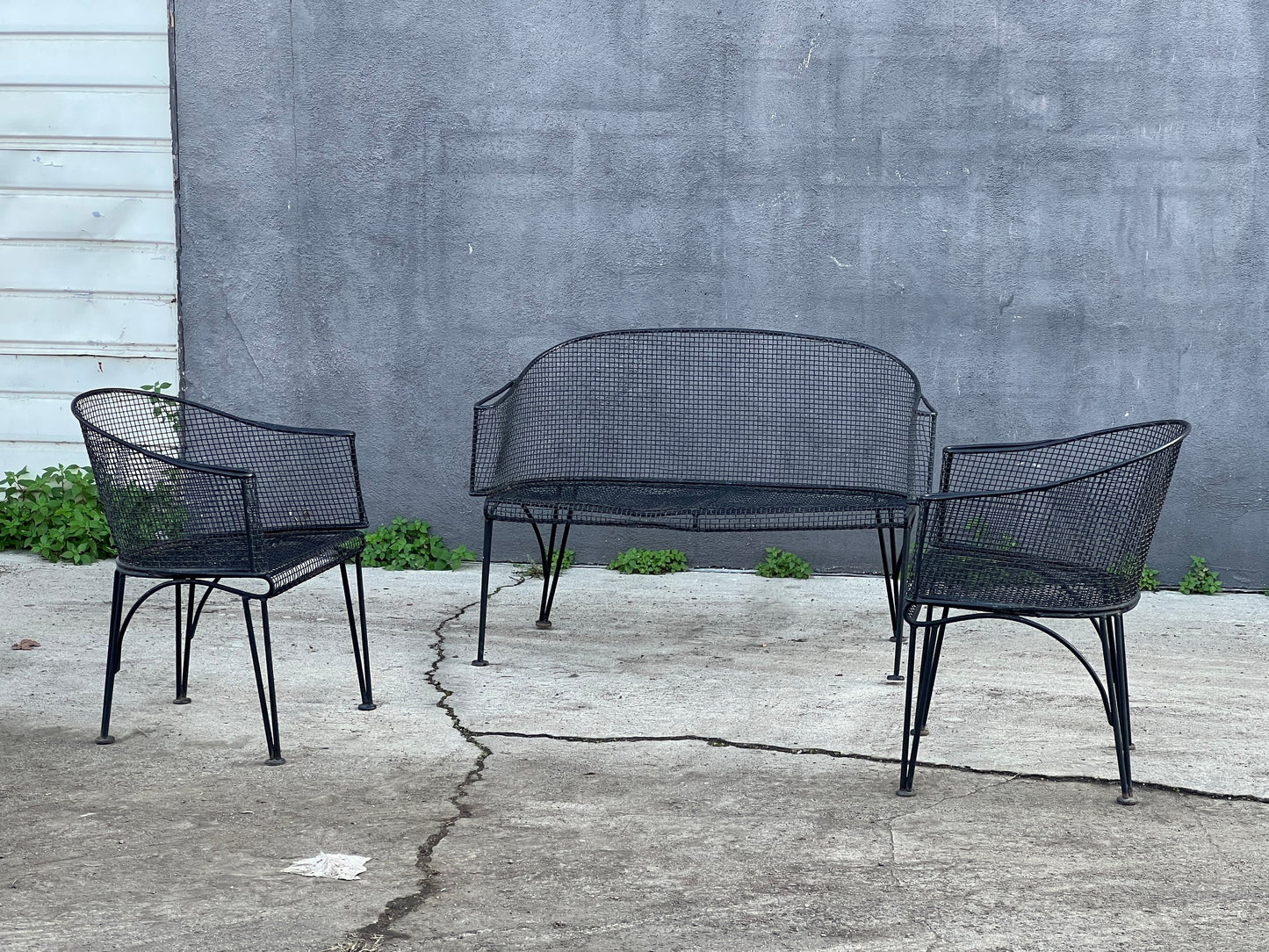 Mid Century Modern Early Russell Woodard Sculptura Patio Sofa