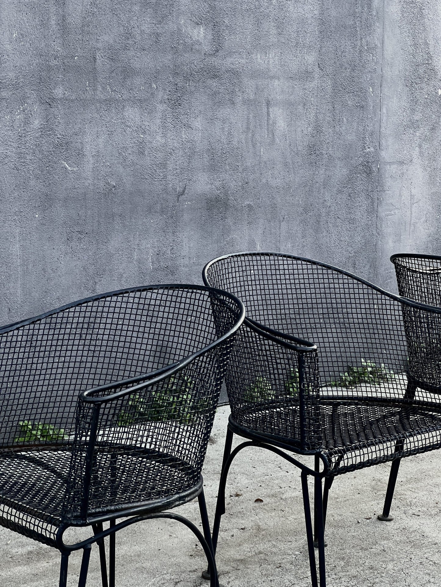 Rare Vintage Early Russell Woodard Mid-Century Modern Sculptura Patio Chairs (Set of 3)