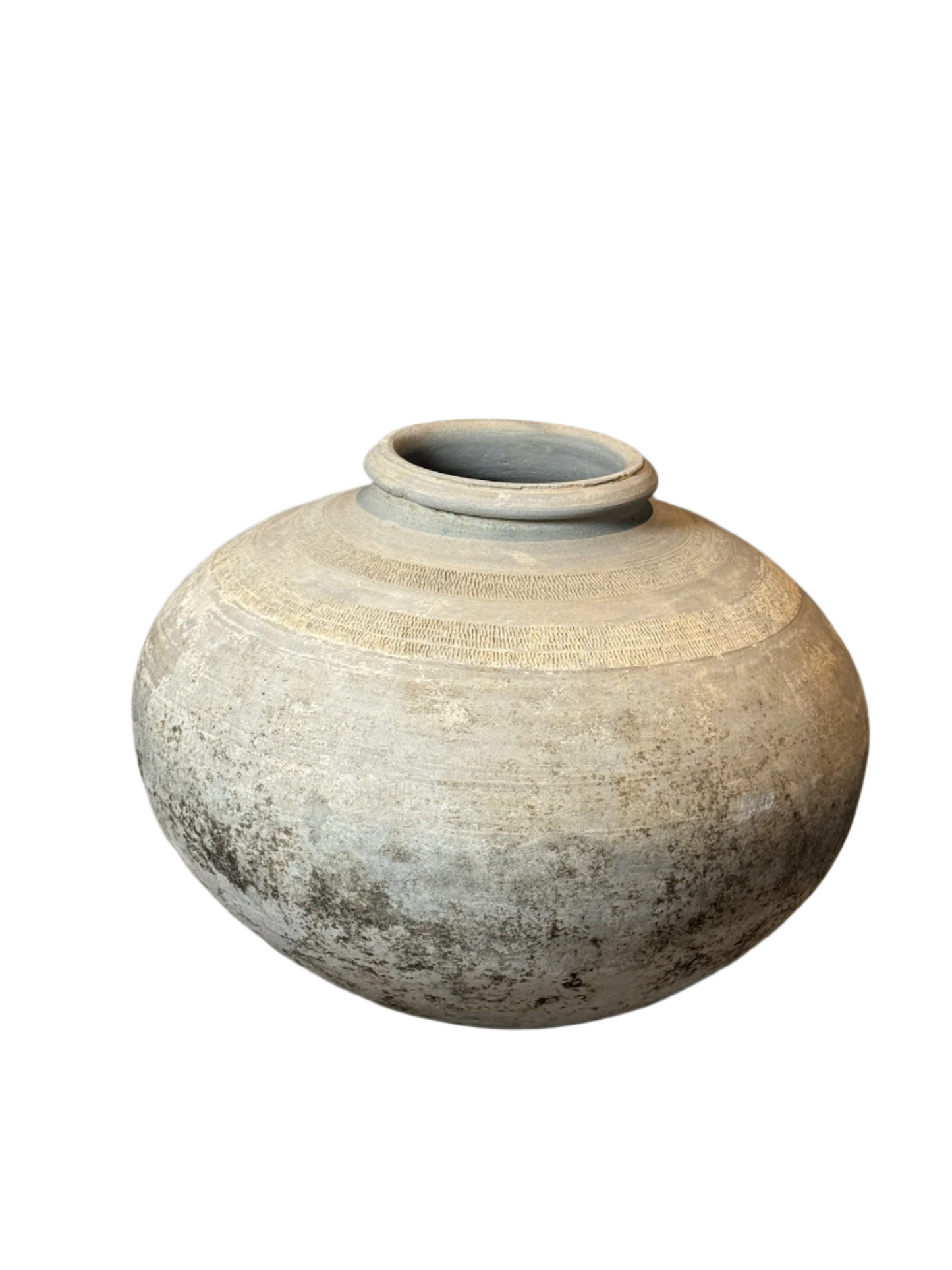 Antique French Terracotta Pot with Aged Patina