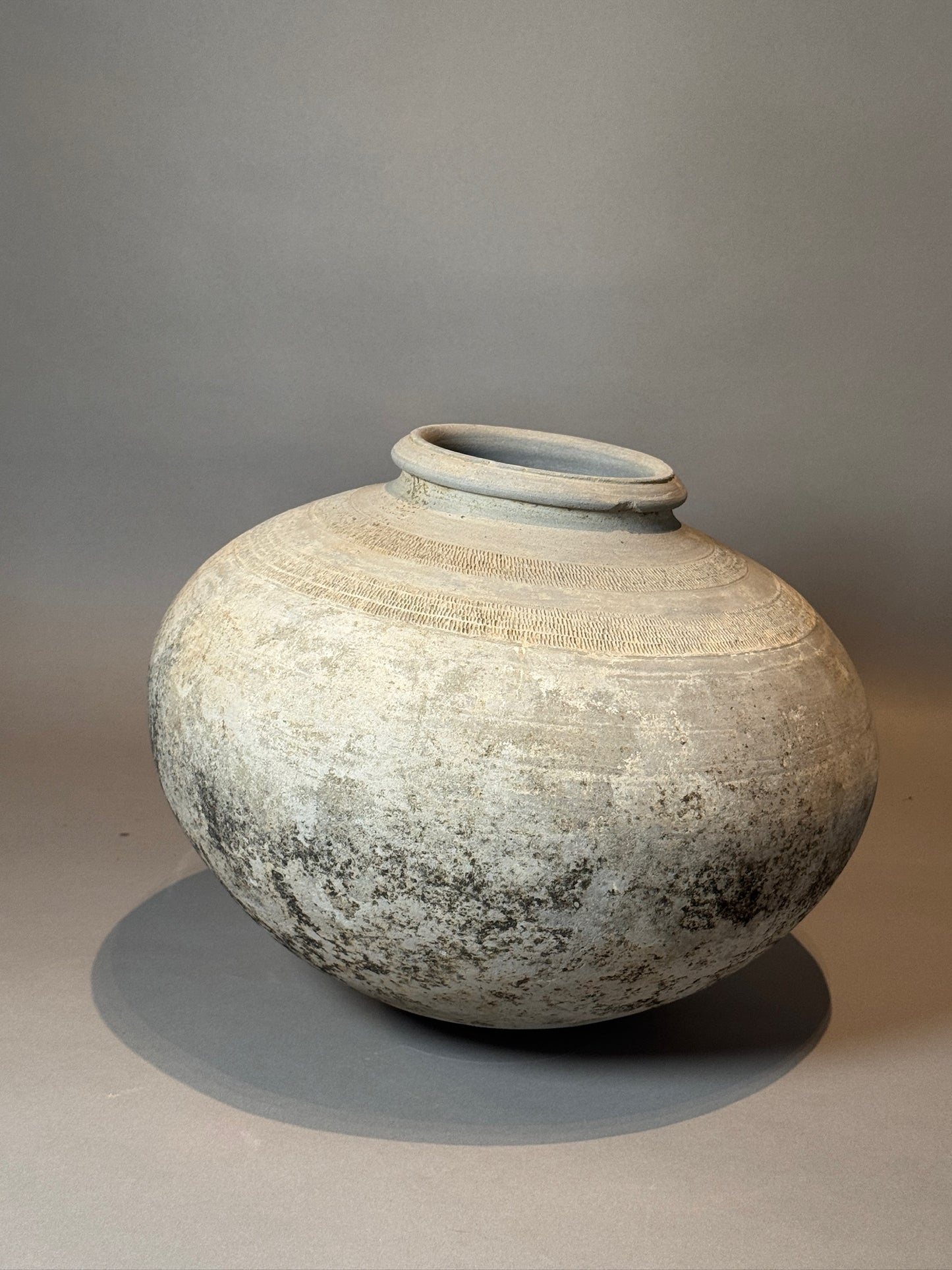 Antique French Terracotta Pot with Aged Patina