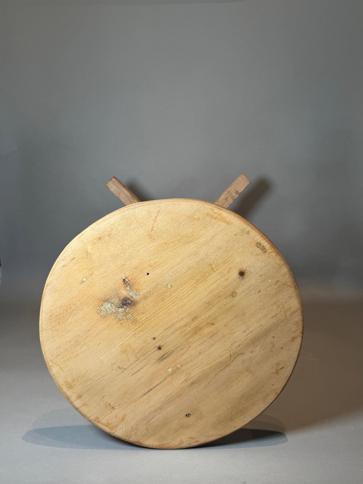 Pair of French Art Deco Style Oak Side Tables, Styled After Charles Dudouyt