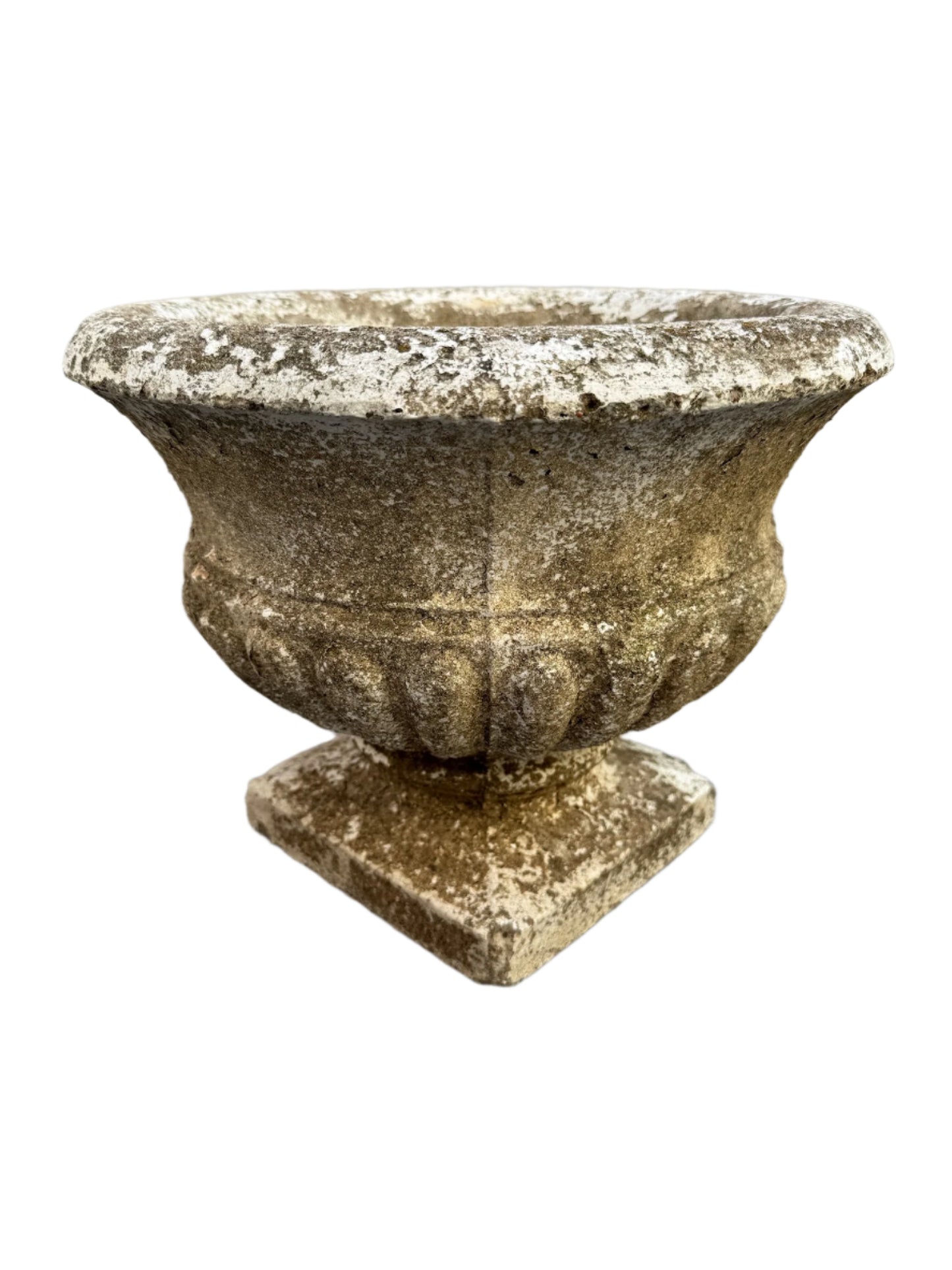 Antique Weathered Concrete Garden Urn Planter - Circa 1930s
