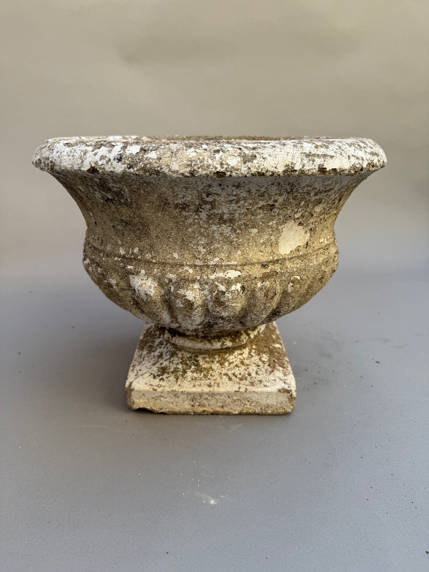 Antique Weathered Concrete Garden Urn Planter - Circa 1930s
