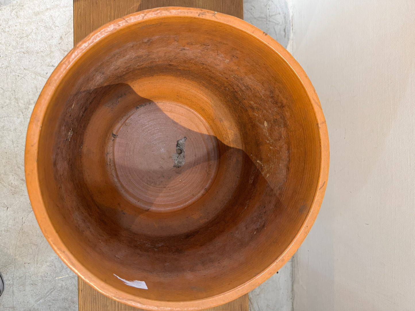 Architectural Ceramics Mid-Century Planter with Rim and Front Chip, Oakland , CA