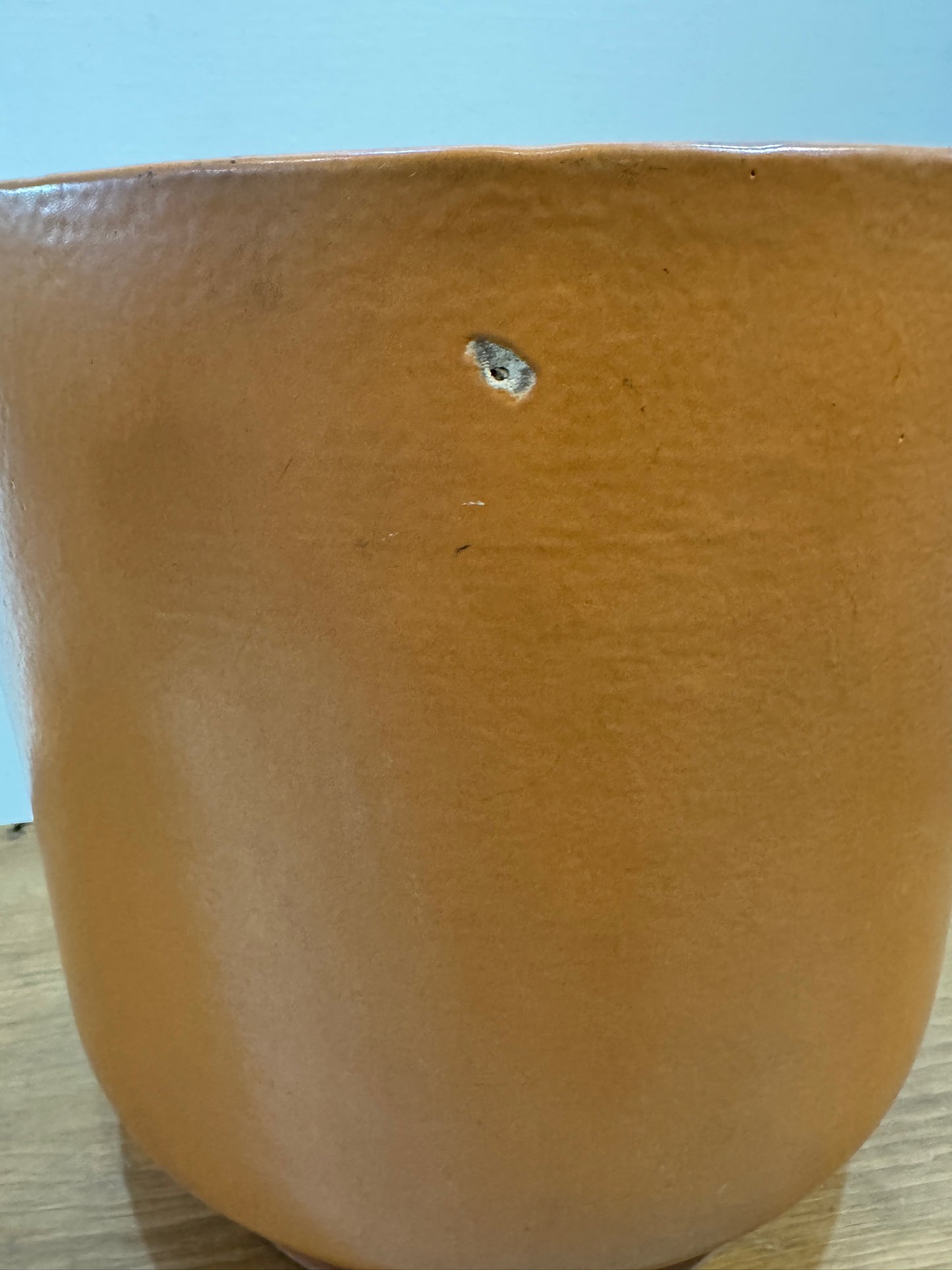 Architectural Ceramics Mid-Century Planter with Rim and Front Chip, Oakland , CA