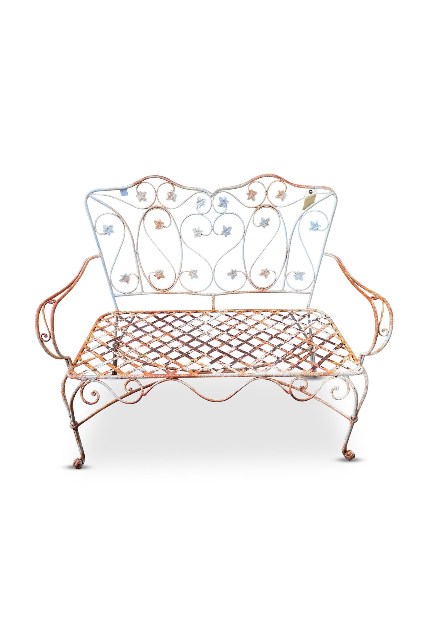 Vintage Wrought Iron Garden Bench