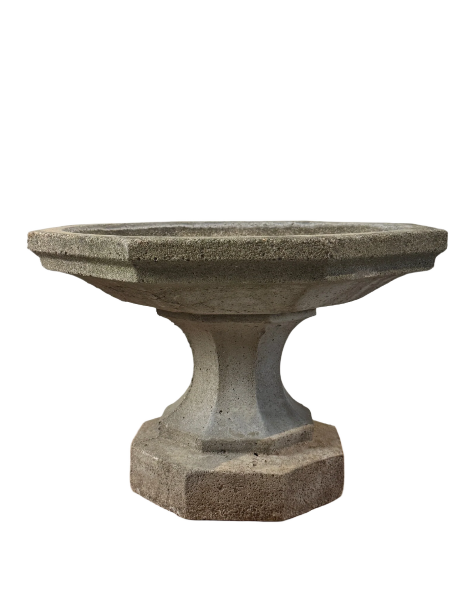 Antique Cast Stone Birdbath Garden Ornament – Circa 1920, Weathered Patina