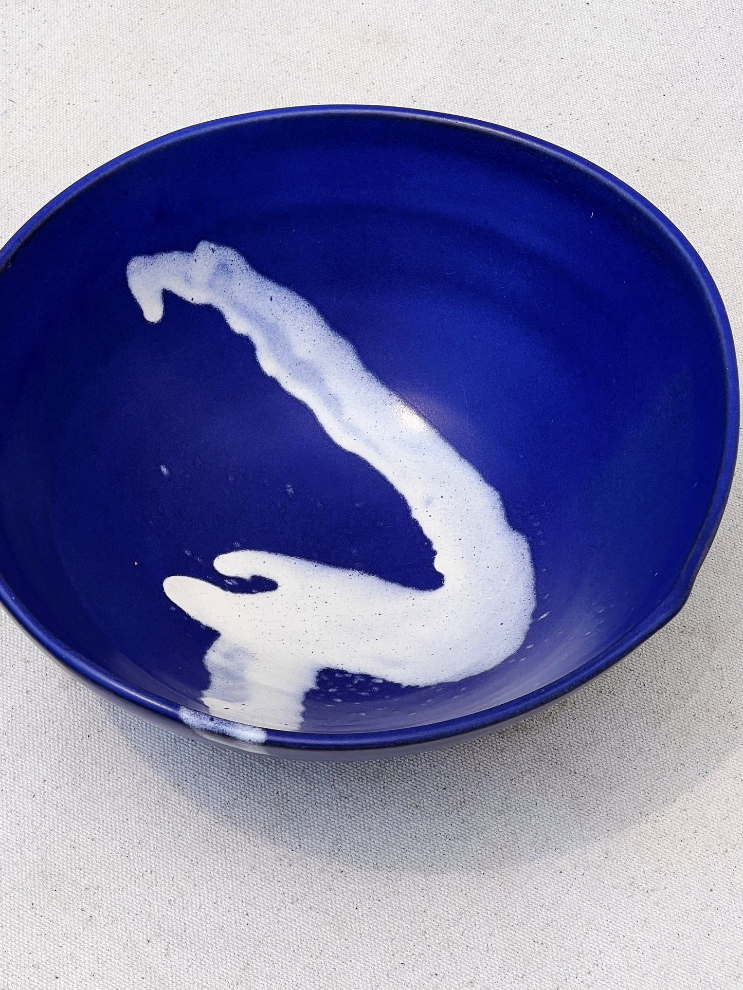 Blue Ceramic Bowl (Signed)