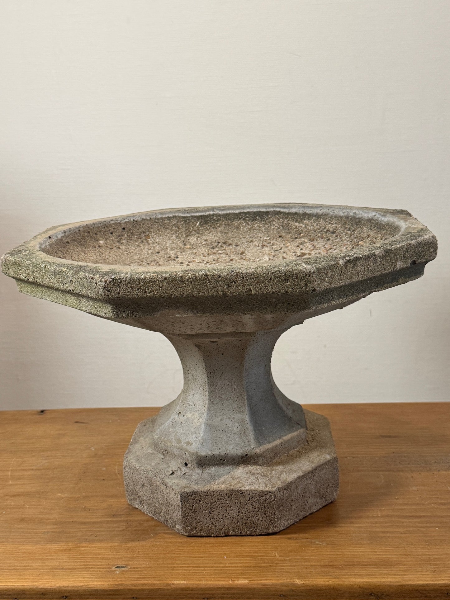 Antique Cast Stone Birdbath Garden Ornament – Circa 1920, Weathered Patina
