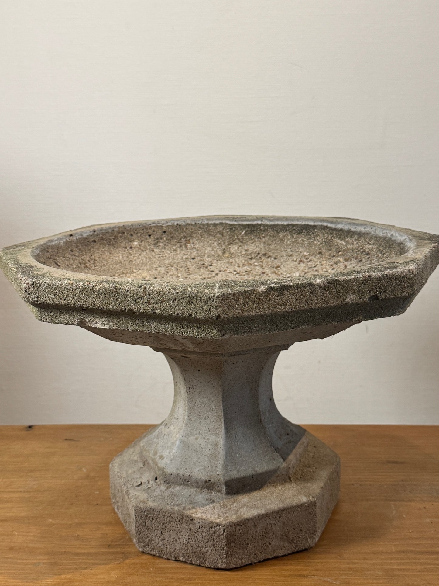 Antique Cast Stone Birdbath Garden Ornament – Circa 1920, Weathered Patina