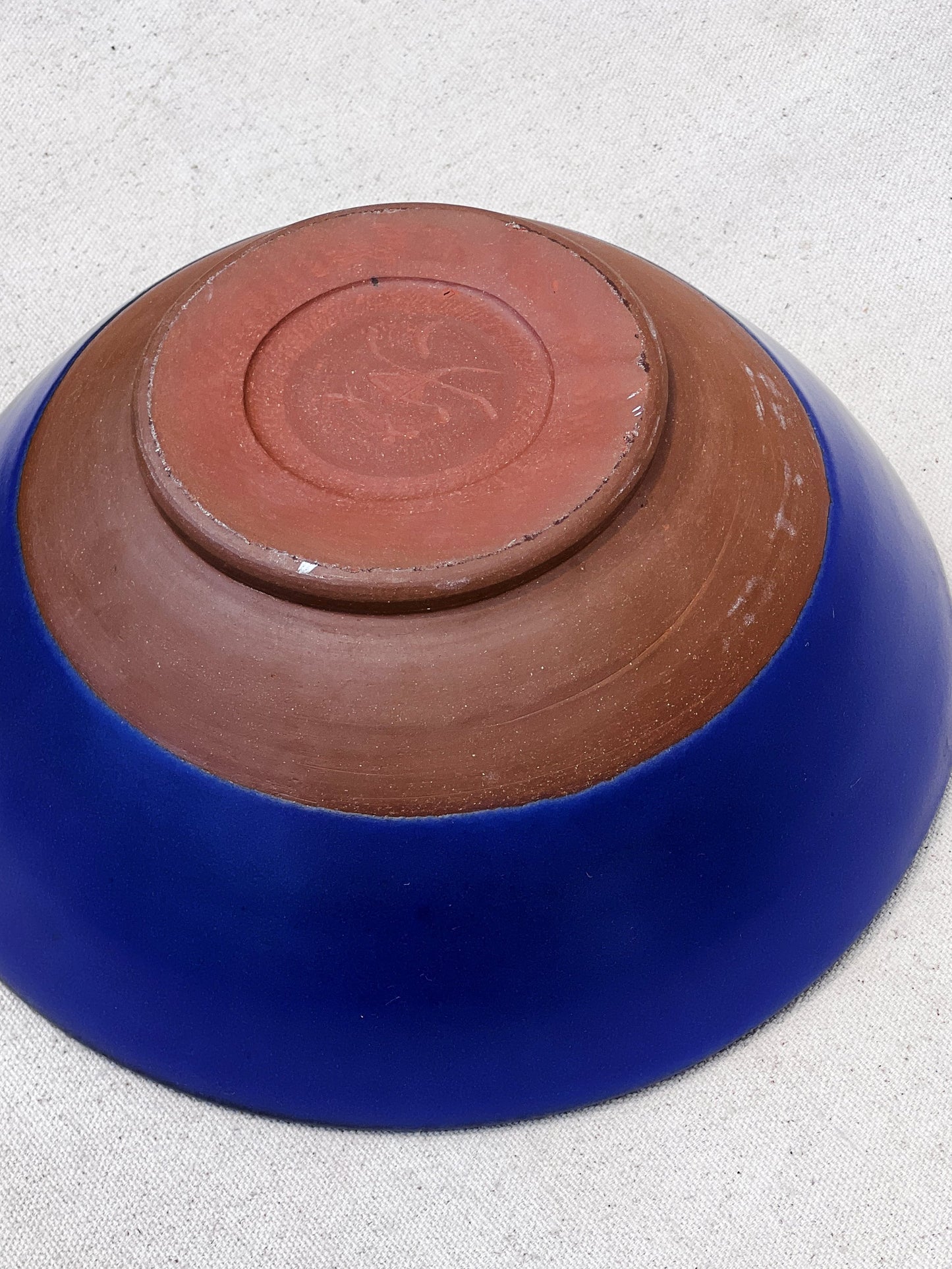 Blue Ceramic Bowl (Signed)
