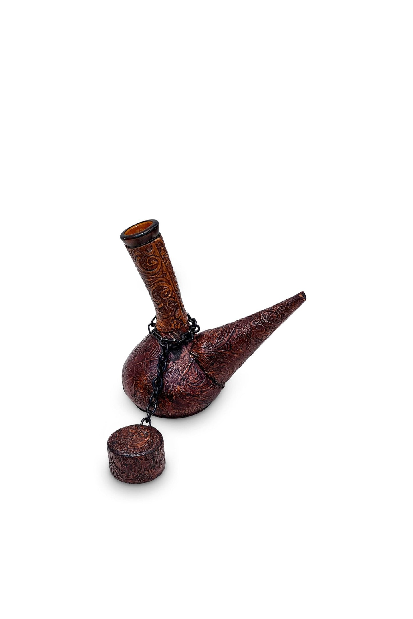 Vintage Leather Covered Wine Decanter