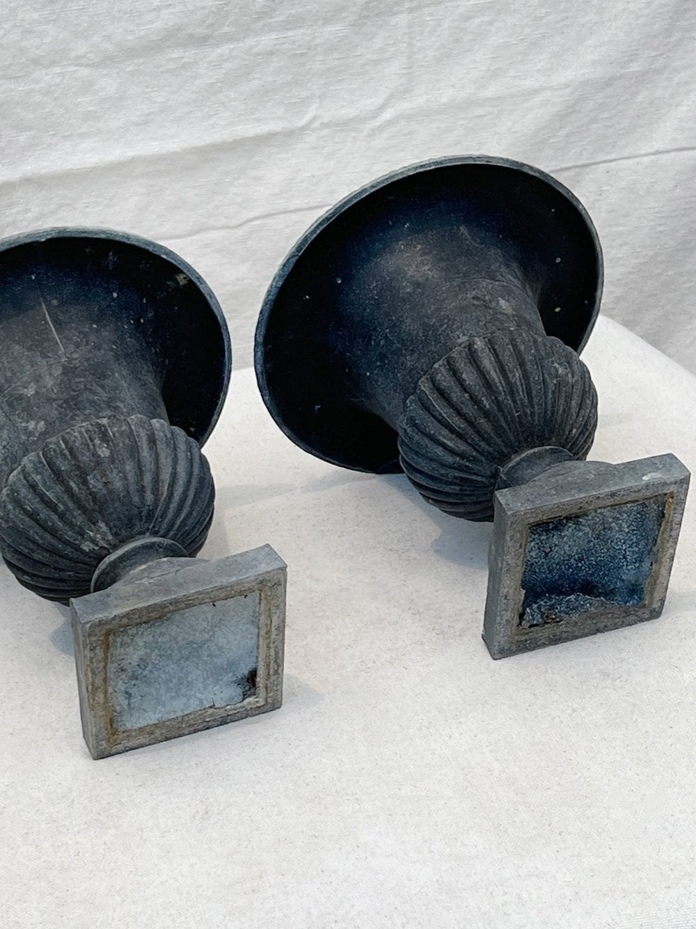 Neoclassical Cast Iron Urn Planter or Jardiniere (Set of 2)