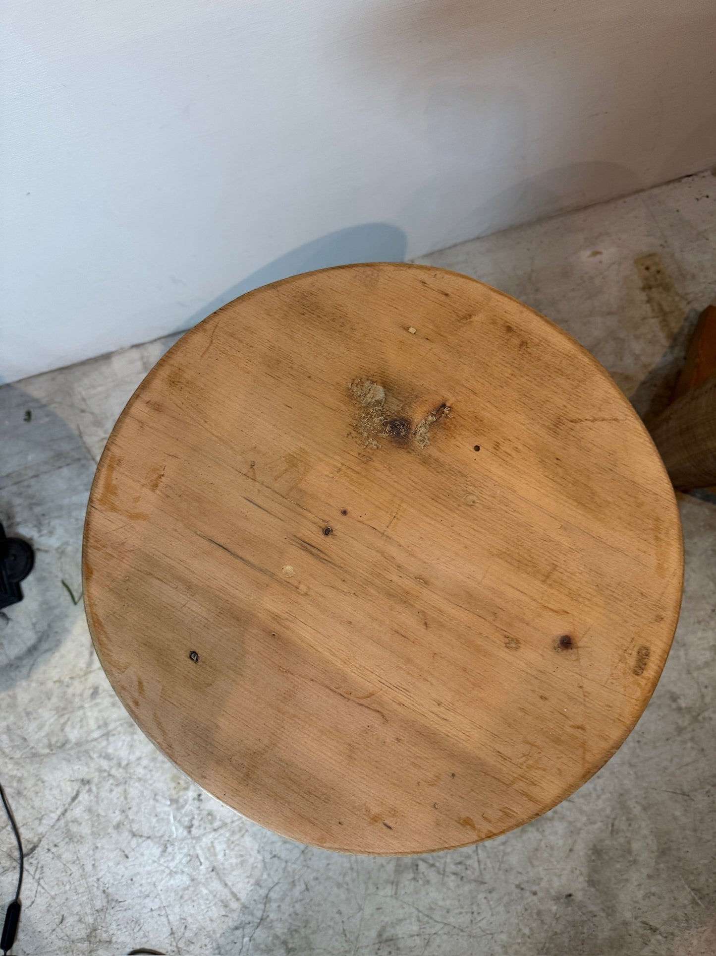 Pair of French Art Deco Style Oak Side Tables, Styled After Charles Dudouyt