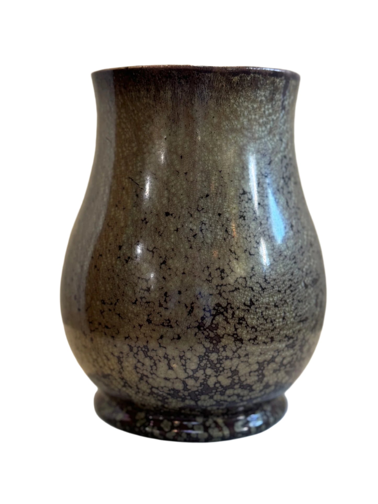 Sarreguemines Crystalline Vase - Vintage French Art Pottery