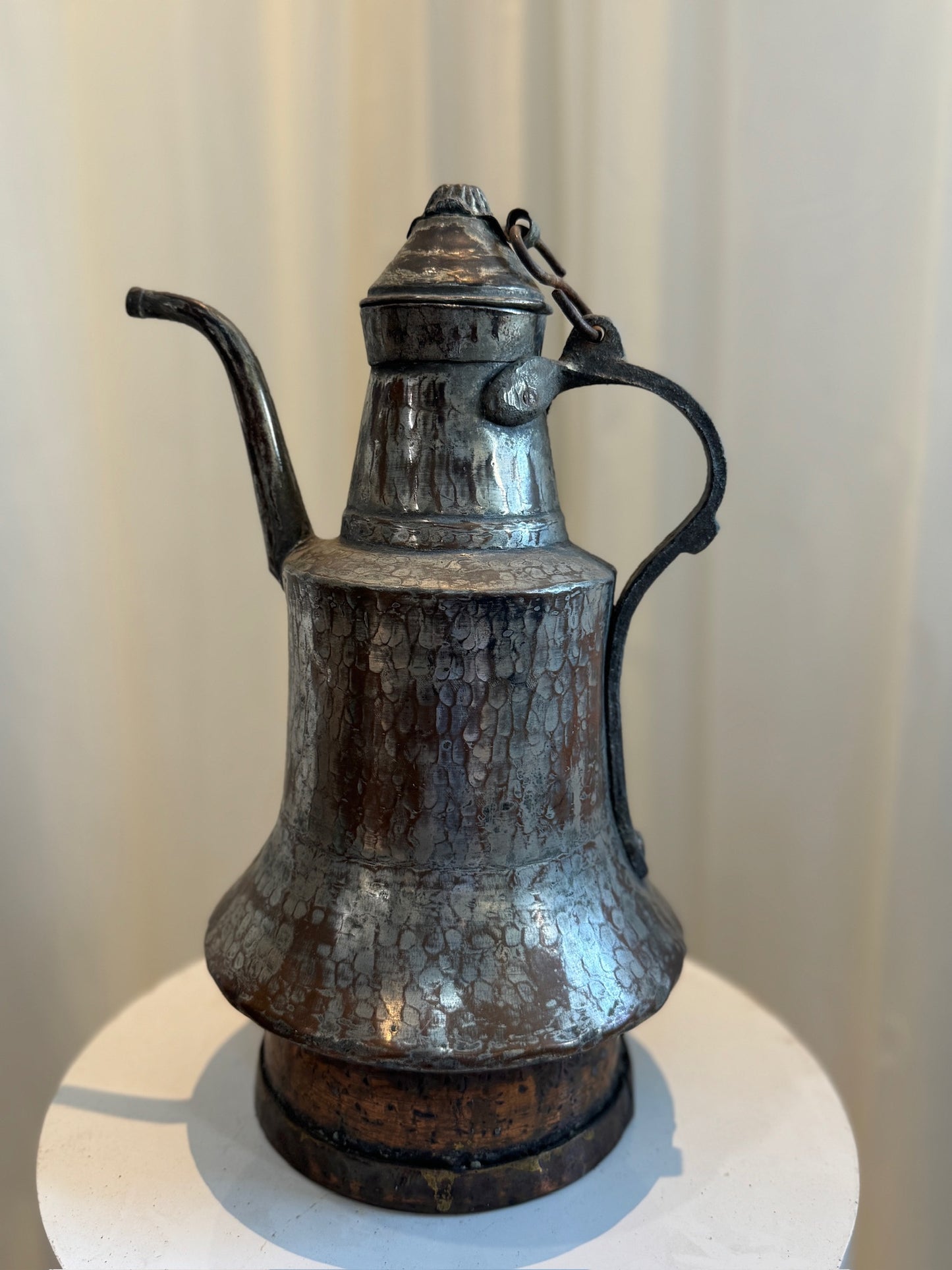 Antique Hand-Hammered Middle Eastern Dallah Coffee Pot