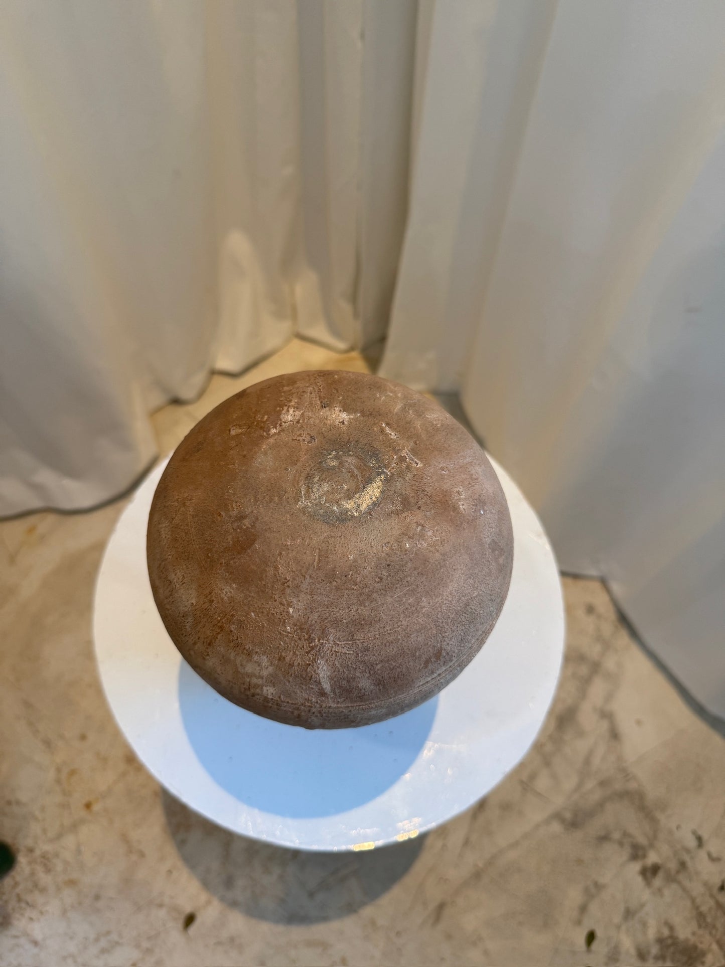 Antique Terracotta Amphora-Style Vessel with Double Handles