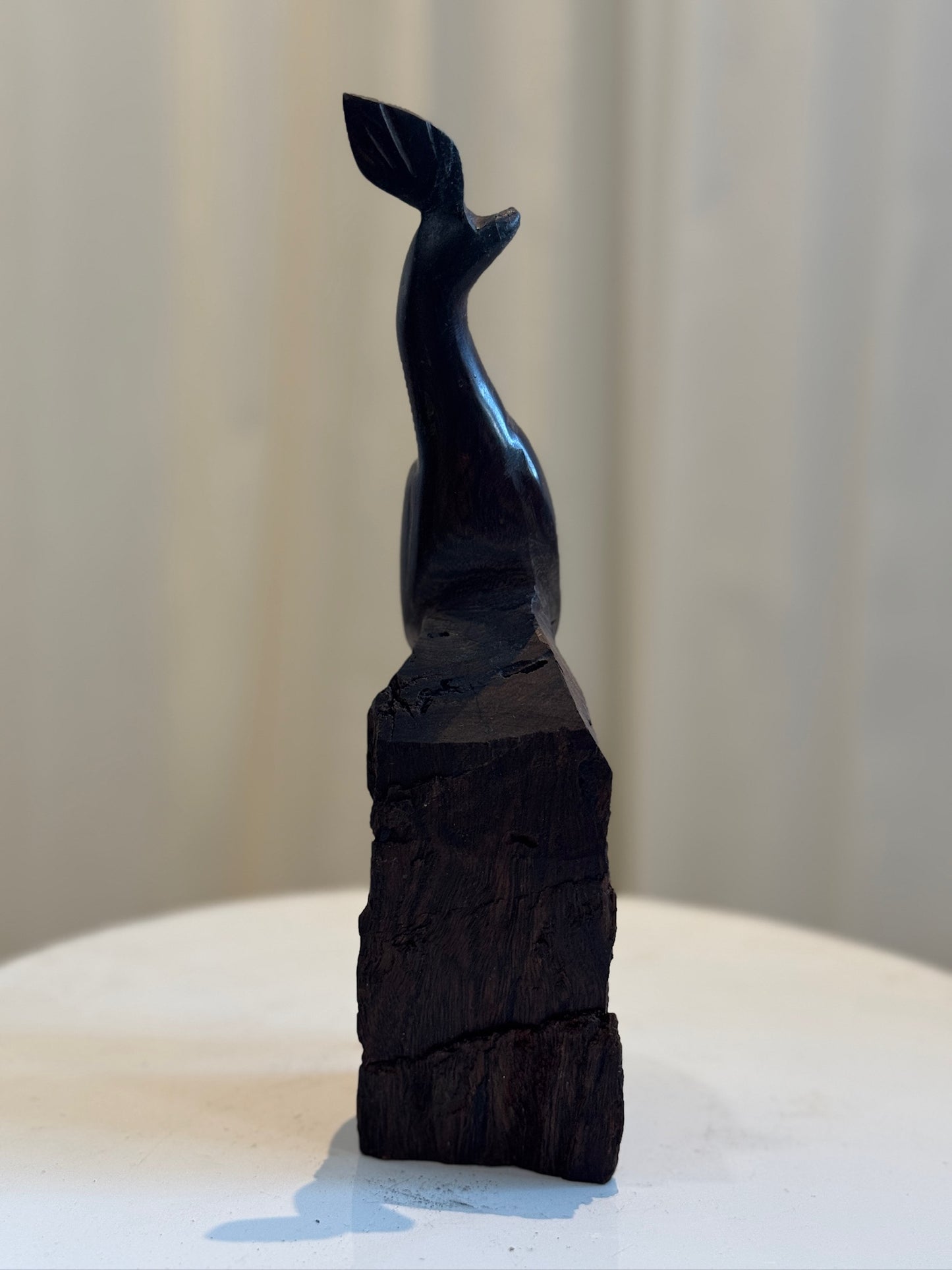 Hand-Carved Ironwood Pheasant Sculpture – Vintage Southwestern Art