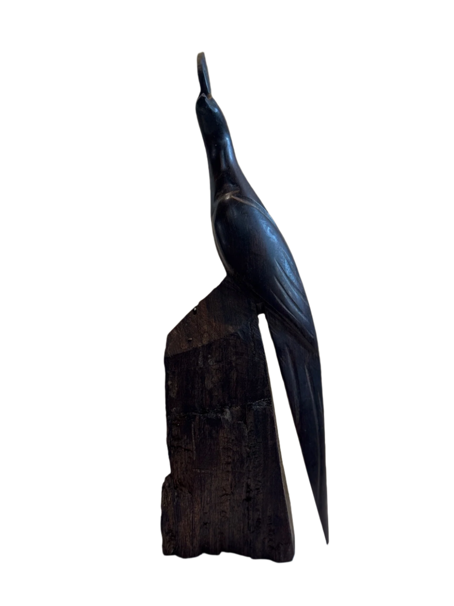 Hand-Carved Ironwood Pheasant Sculpture – Vintage Southwestern Art