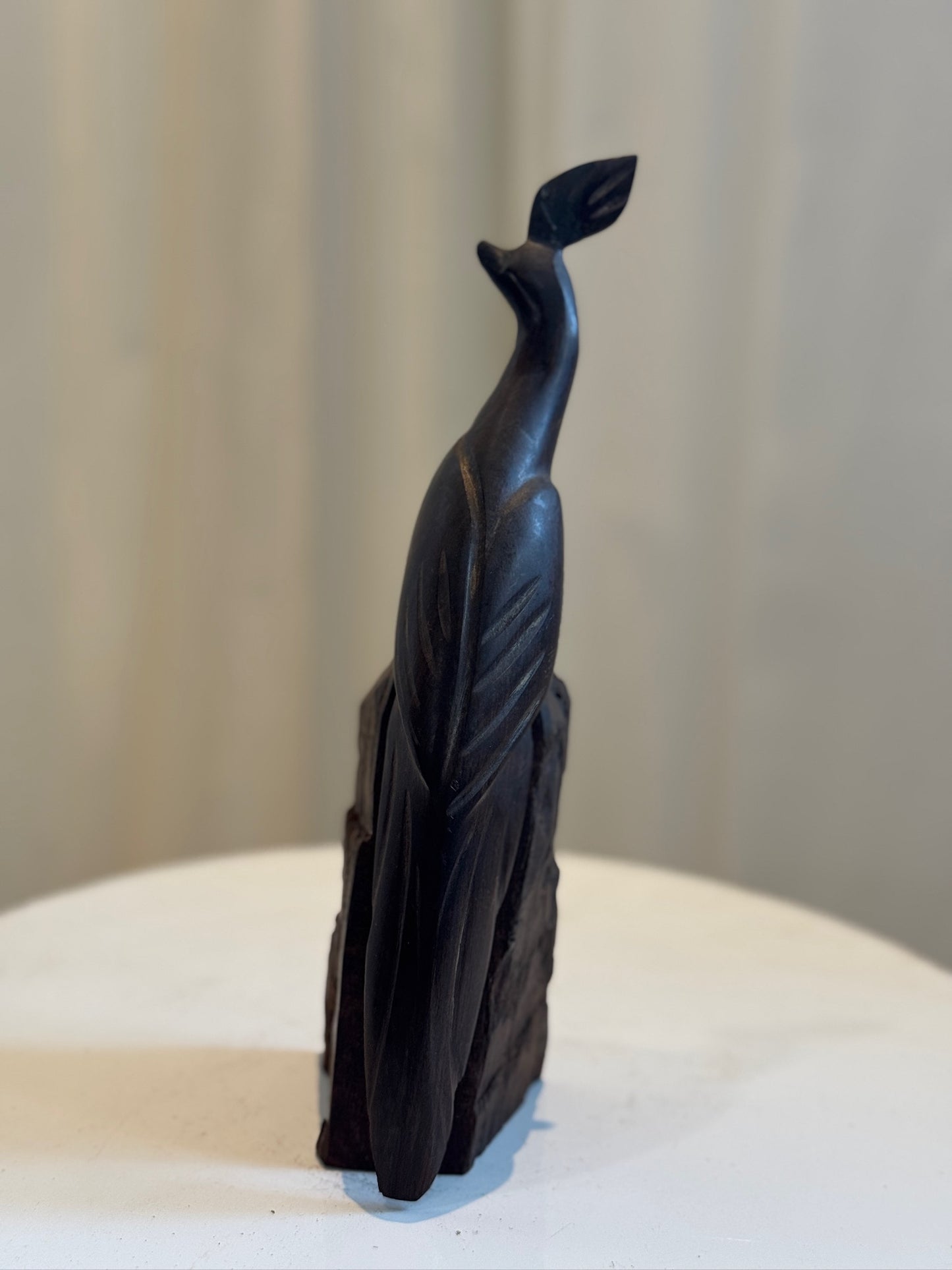 Hand-Carved Ironwood Pheasant Sculpture – Vintage Southwestern Art