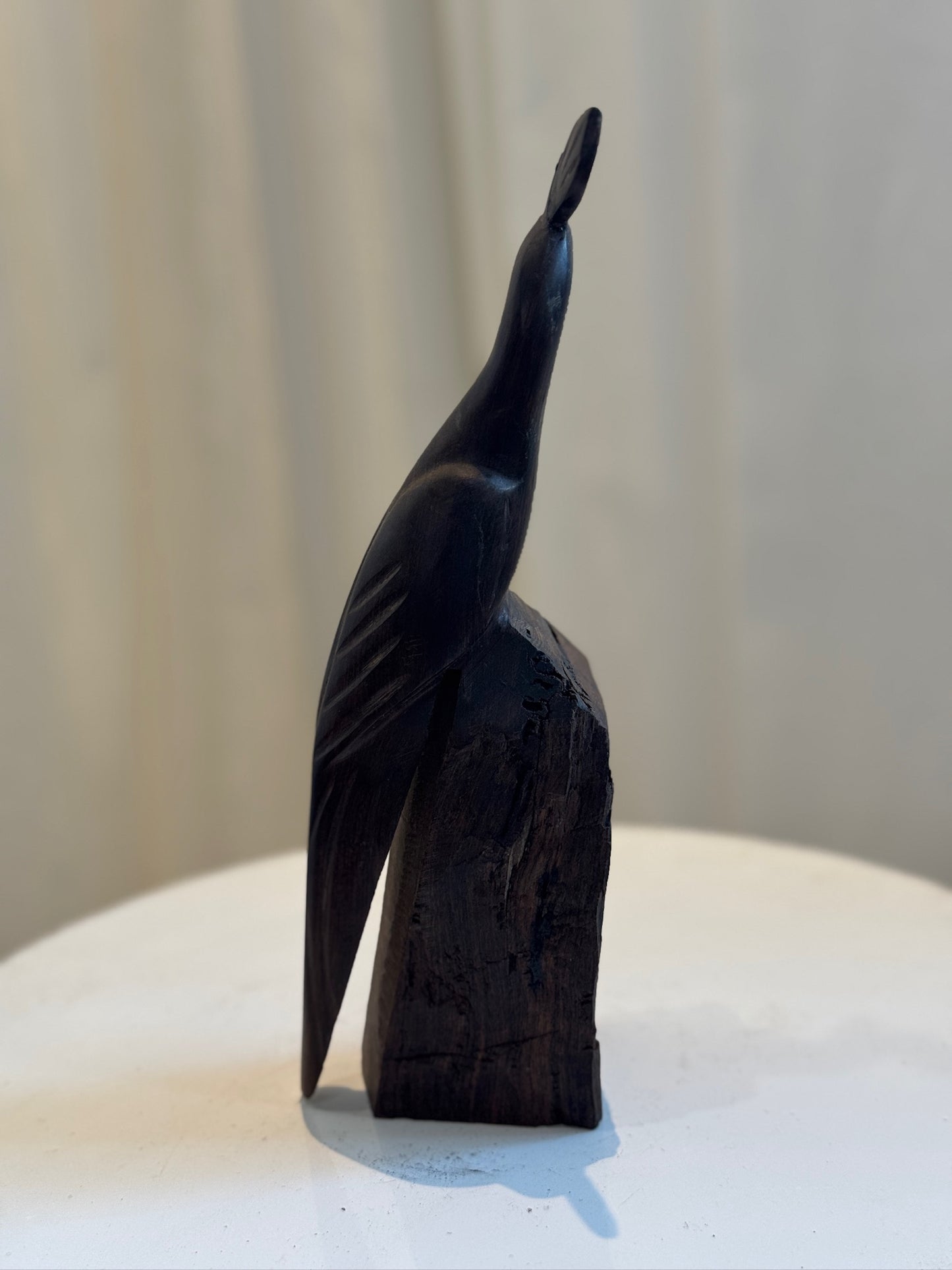Hand-Carved Ironwood Pheasant Sculpture – Vintage Southwestern Art