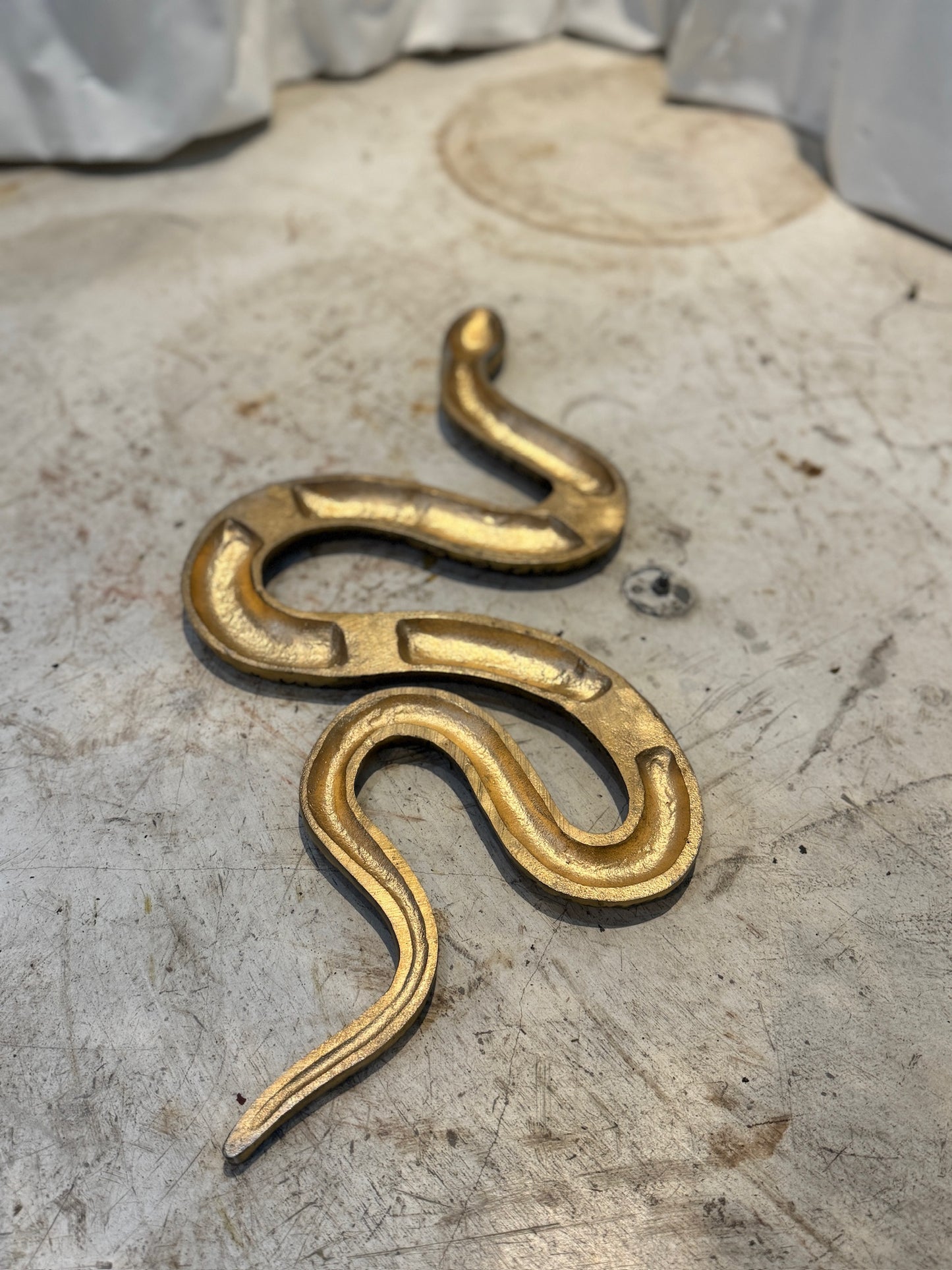 Vintage Brass Snake Tea Light & Taper Candle Holder – Serpent Candelabra