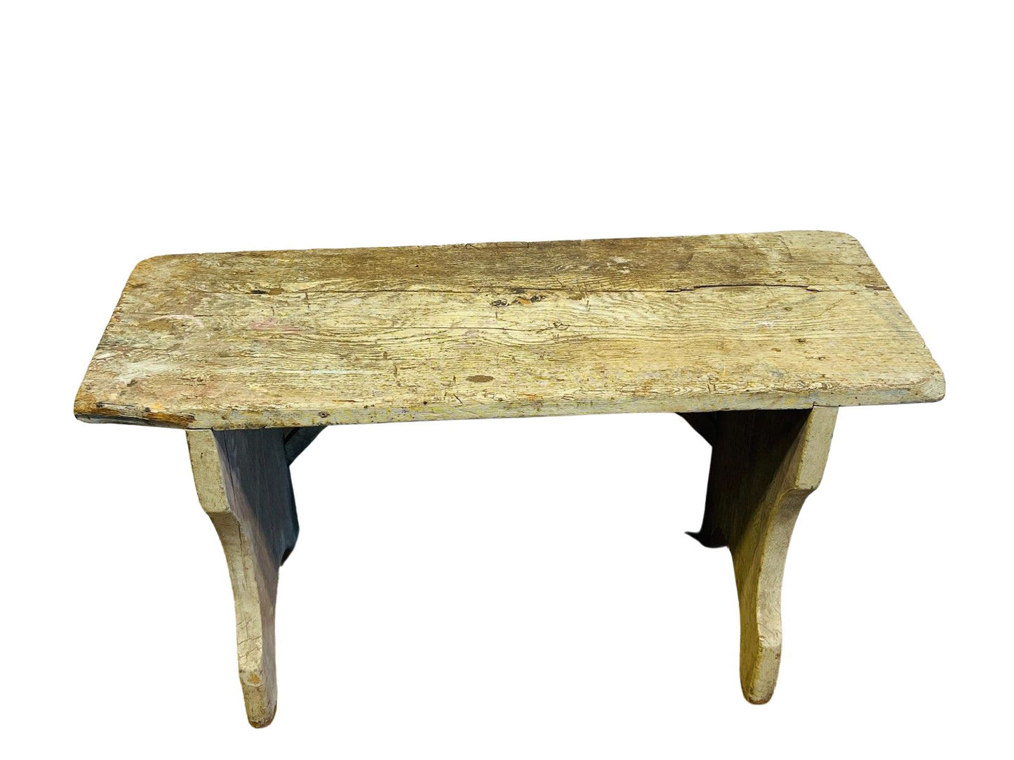 Antique Primitive Painted Pine Bucket Bench19th Century American Handcrafted
