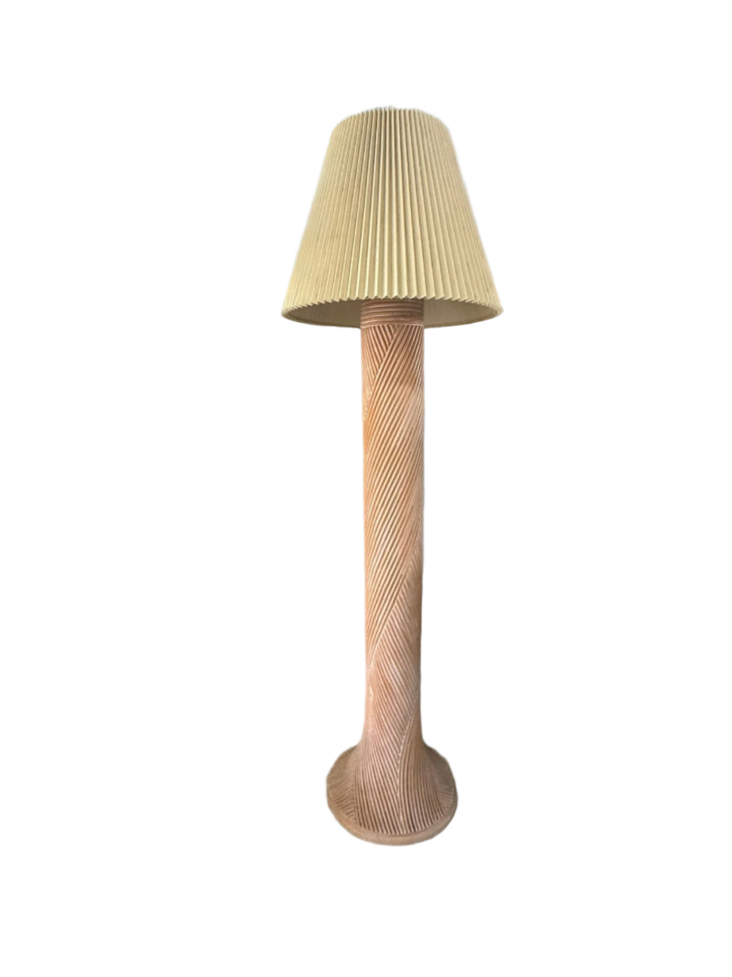 Vintage 1980's Post Modern Wood Floor Lamp with Sculptural Design