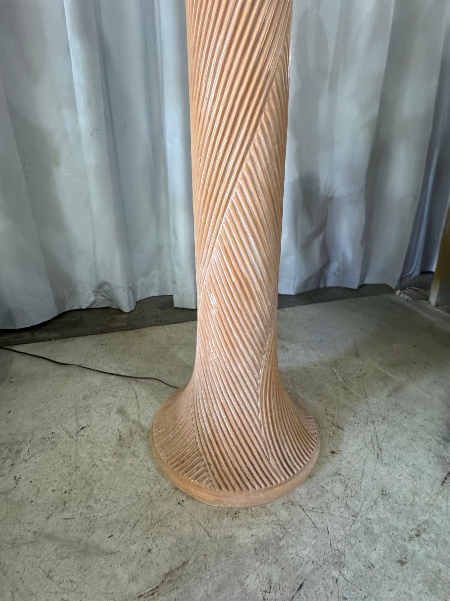 Vintage 1980's Post Modern Wood Floor Lamp with Sculptural Design