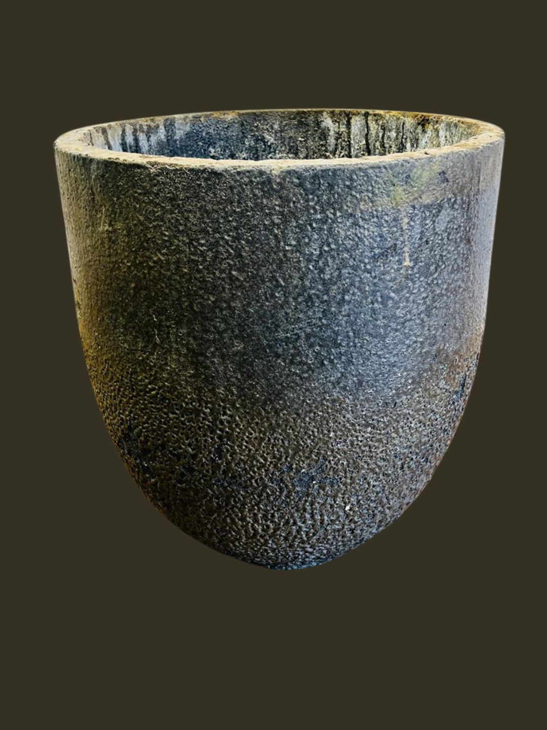 Antique French Industrial Foundry Crucible – Large Molten Metal Casting Vessel